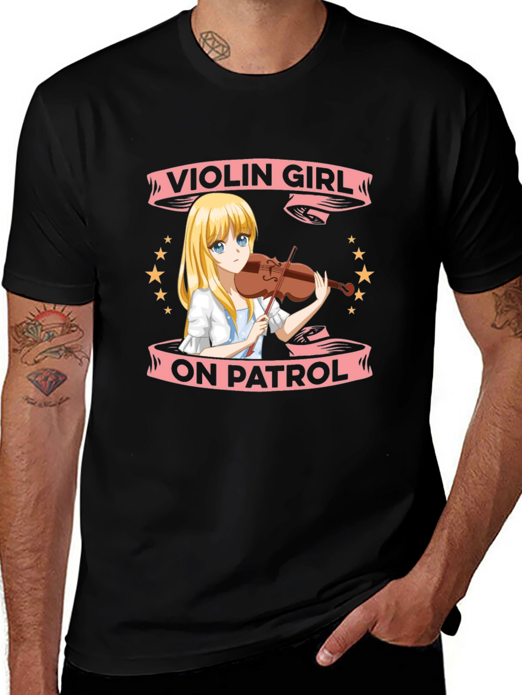 Violin Girl On Patrol T-Shirt - Anime Music Tee