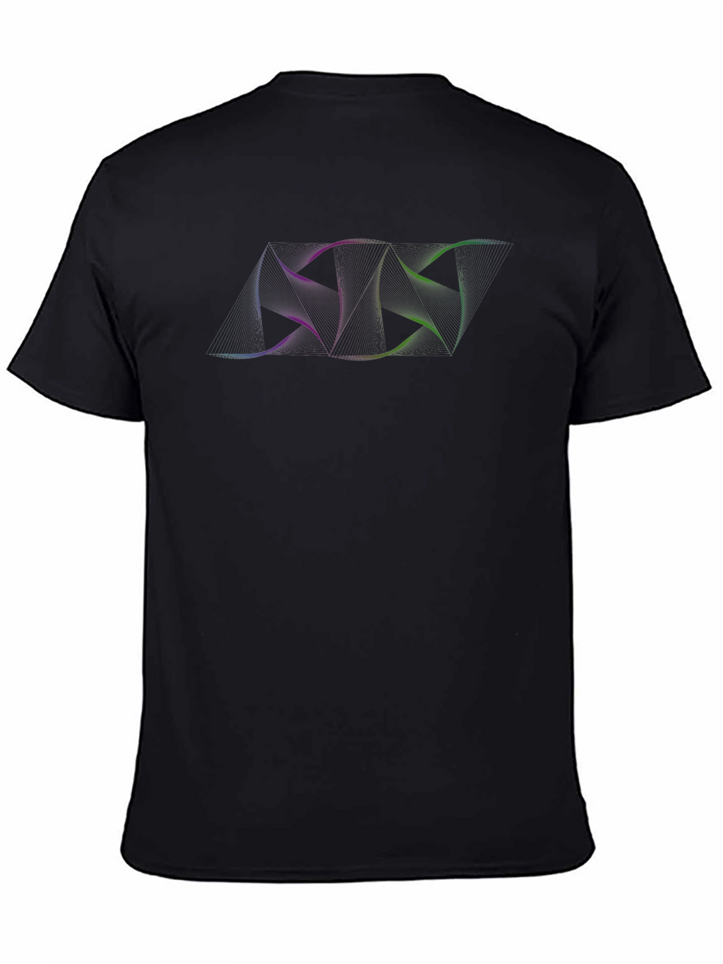 Mens Black T-Shirt with Abstract Graphic Design