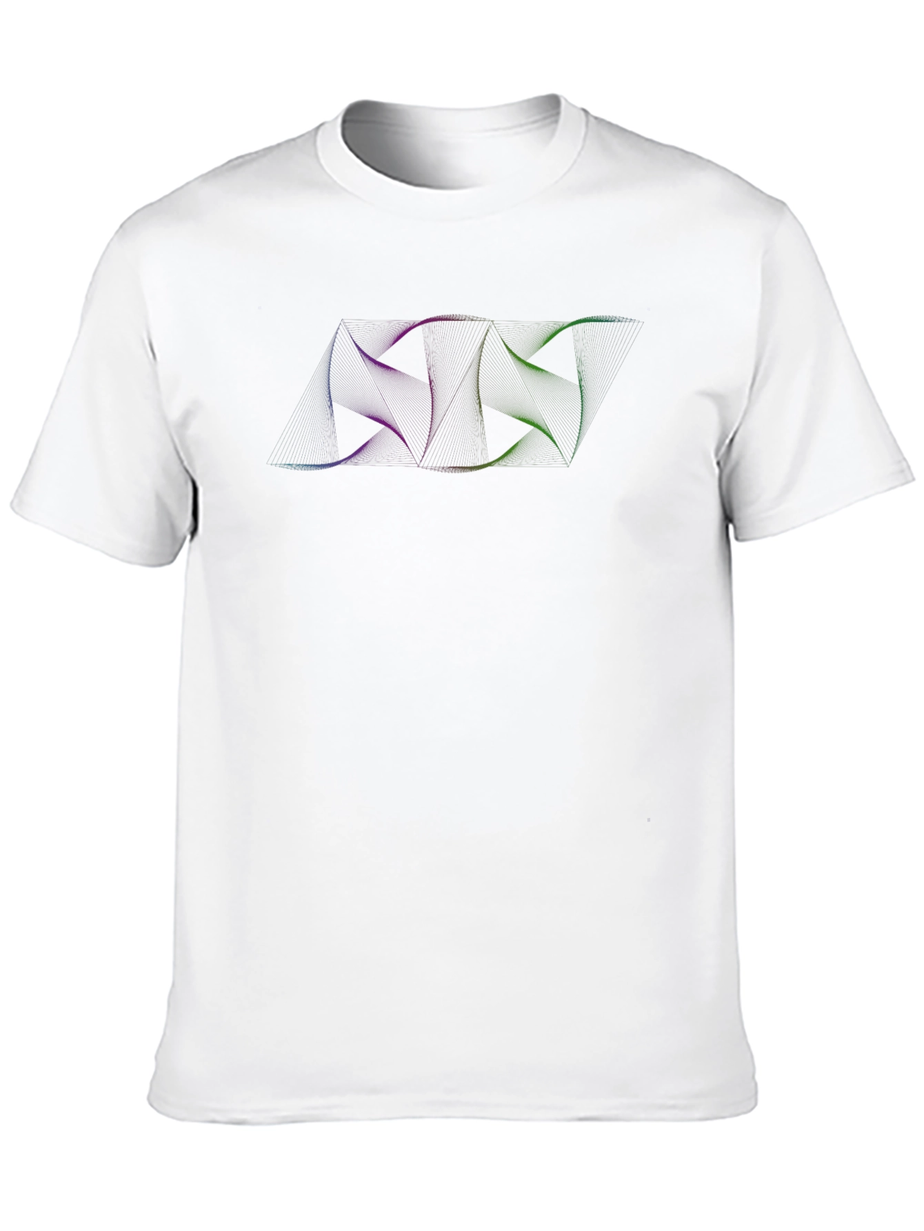 Mens Black T-Shirt with Abstract Graphic Design