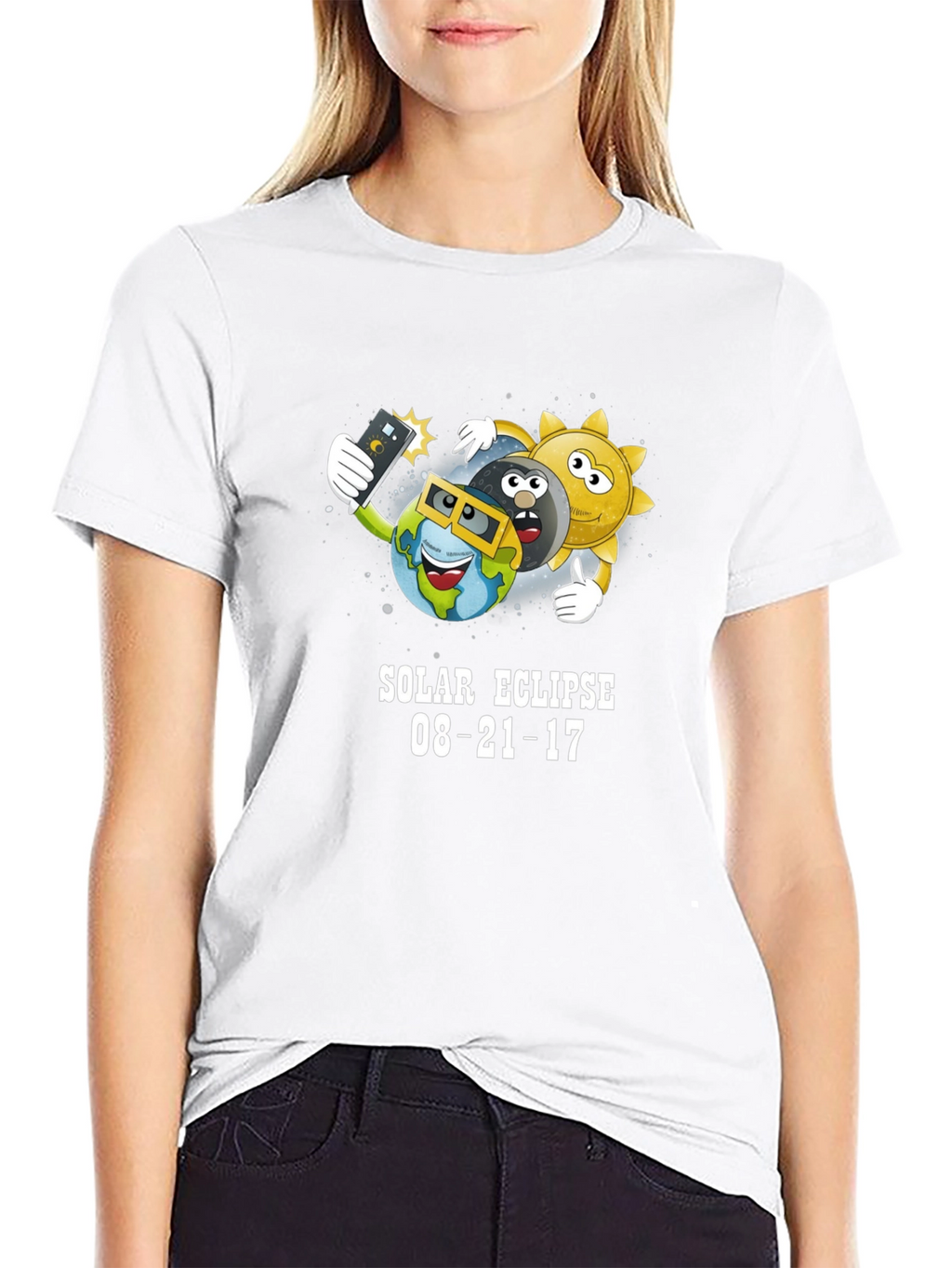Solar Eclipse 08-21-17 Cartoon T-Shirt