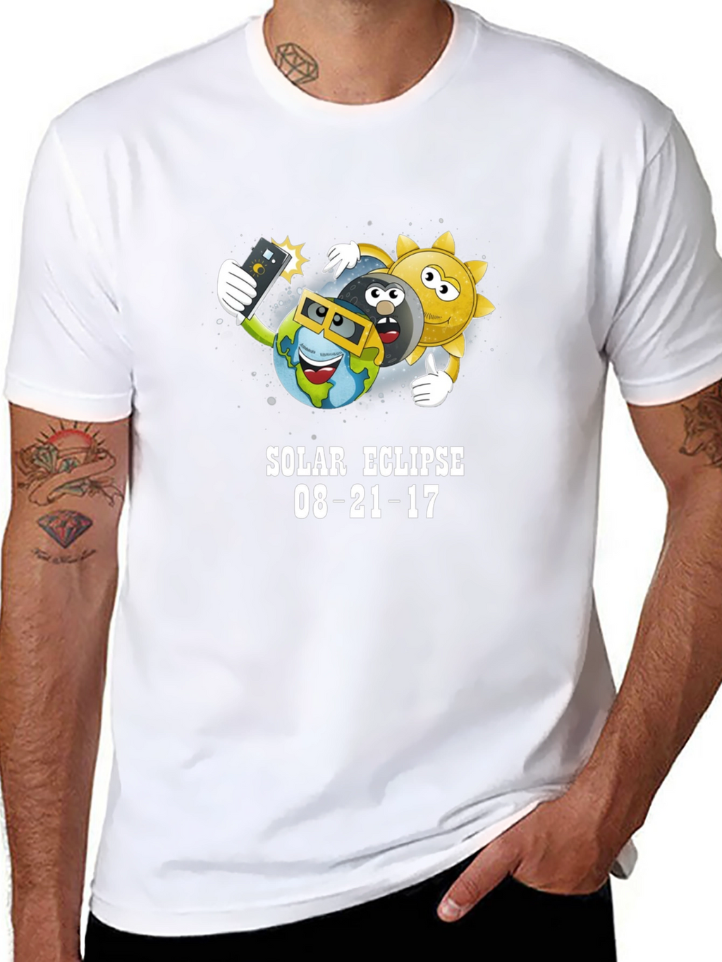 Solar Eclipse 08-21-17 Cartoon T-Shirt