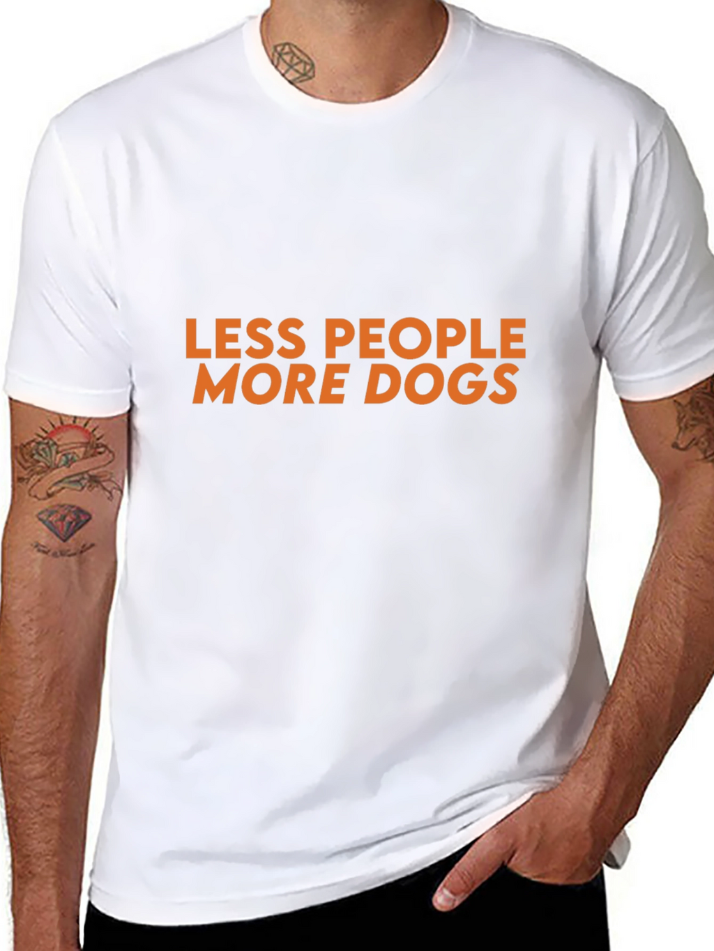 Less People More Dogs Graphic T-Shirt