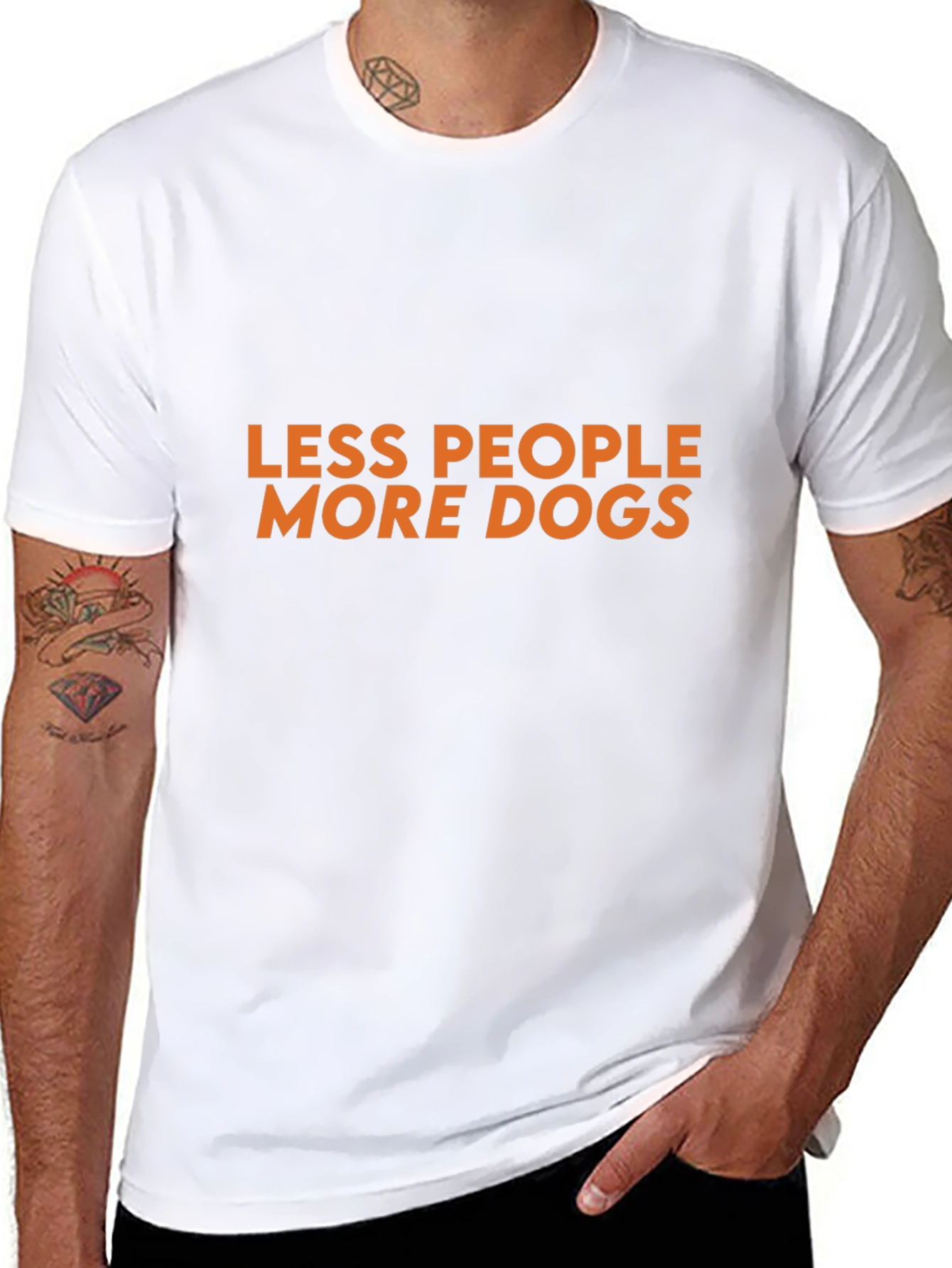 Less People More Dogs Graphic T-Shirt