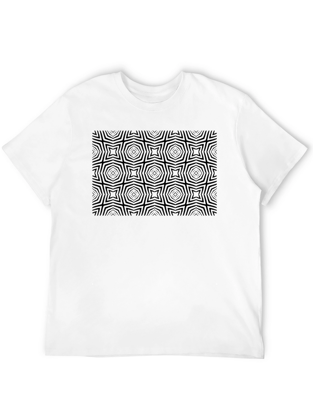 Geometric Illusion Tee - Modern Black Graphic T-Shirt