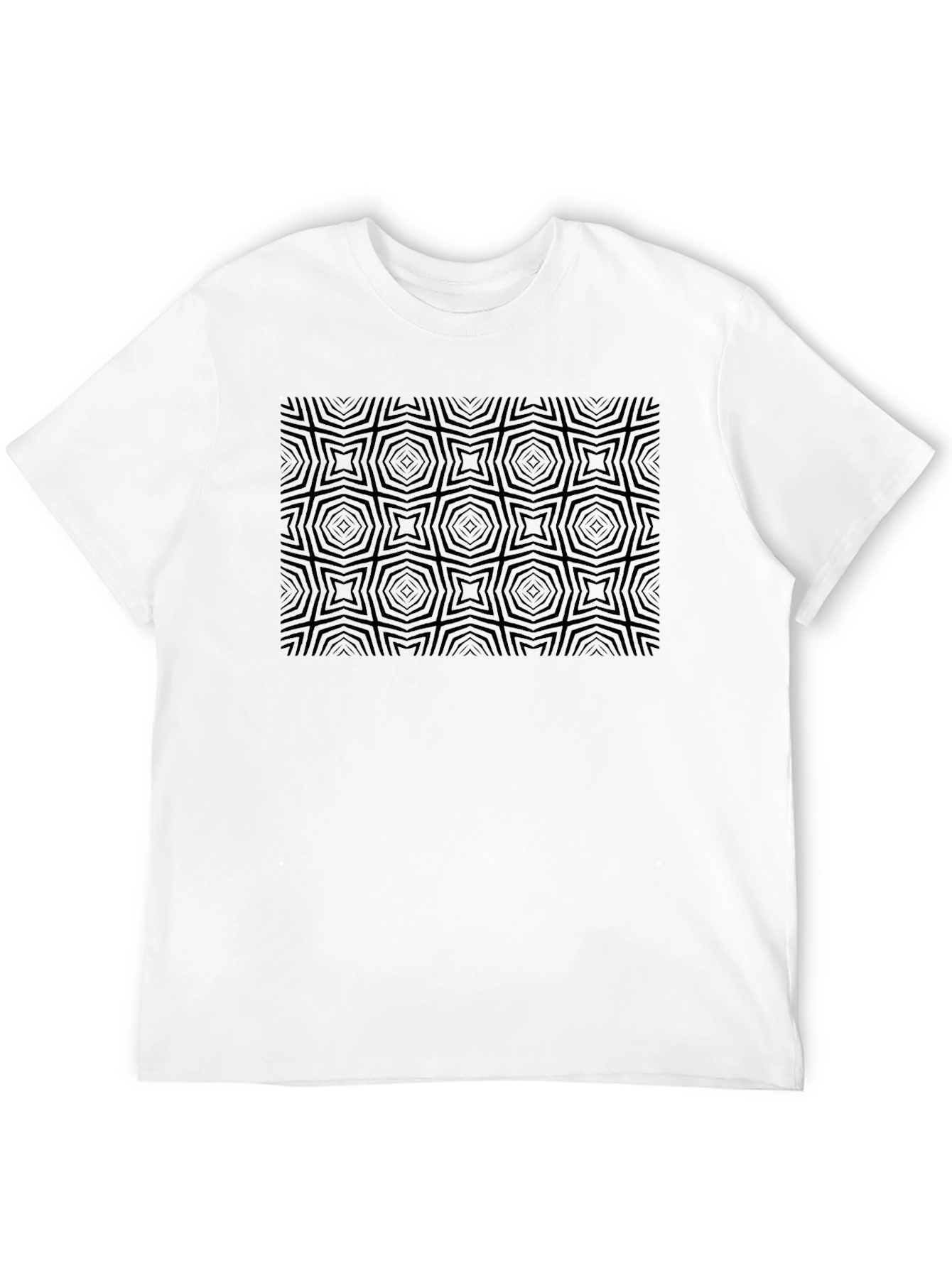Geometric Illusion Tee - Modern Black Graphic T-Shirt