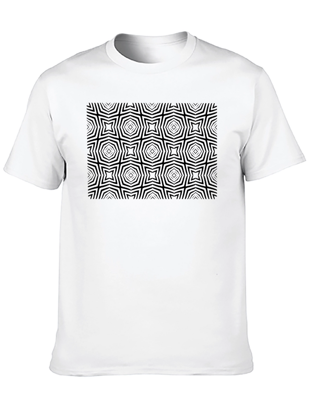 Geometric Illusion Tee - Modern Black Graphic T-Shirt