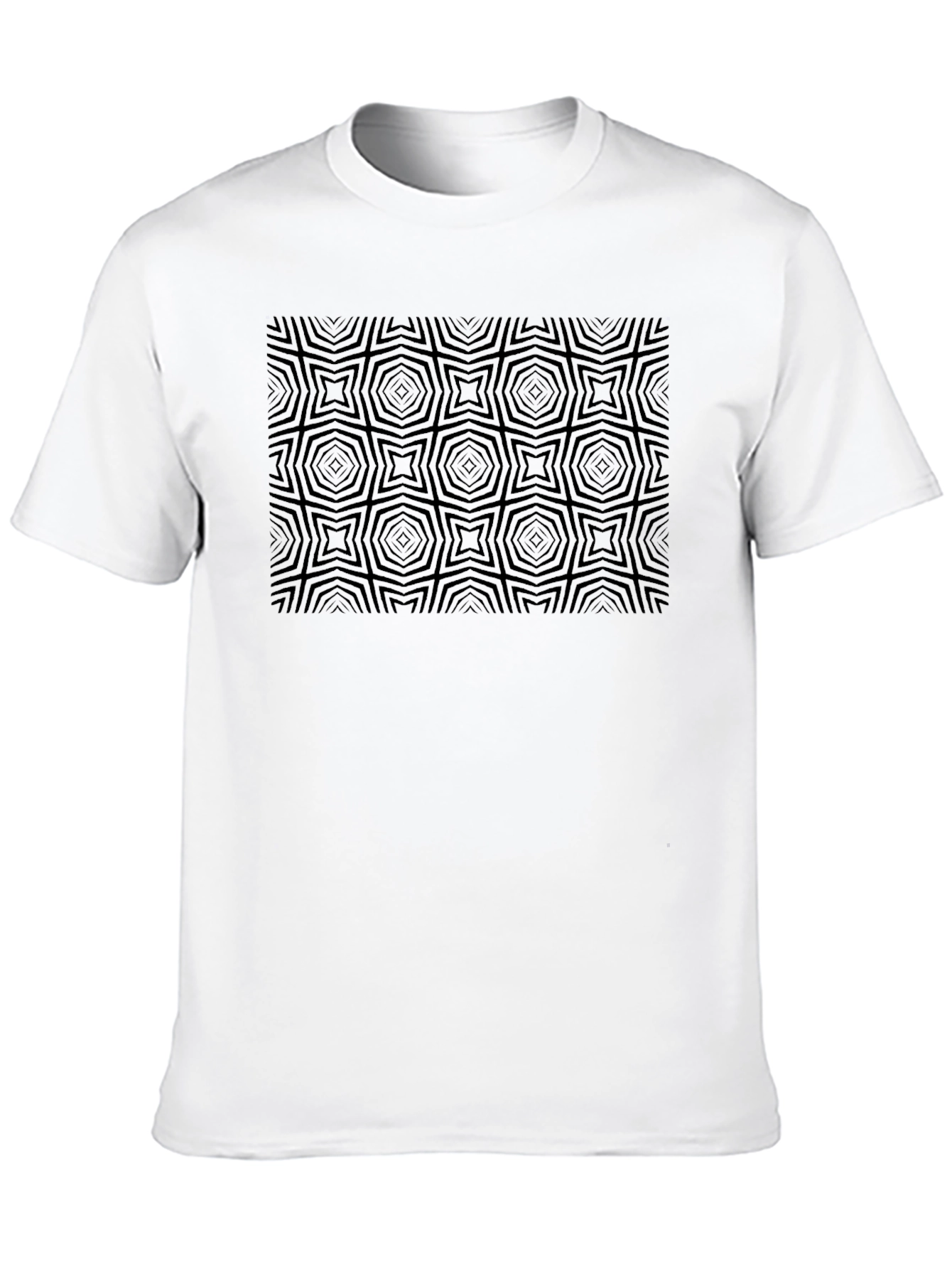 Geometric Illusion Tee - Modern Black Graphic T-Shirt