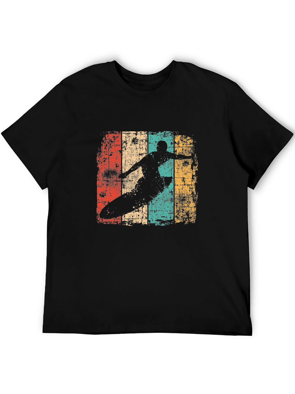 Retro Surfer Graphic Tee - Black
