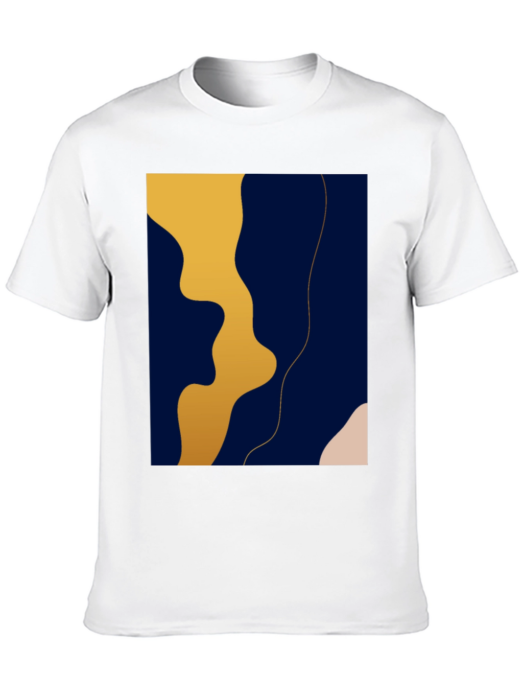 Modern Abstract Graphic Black T-Shirt
