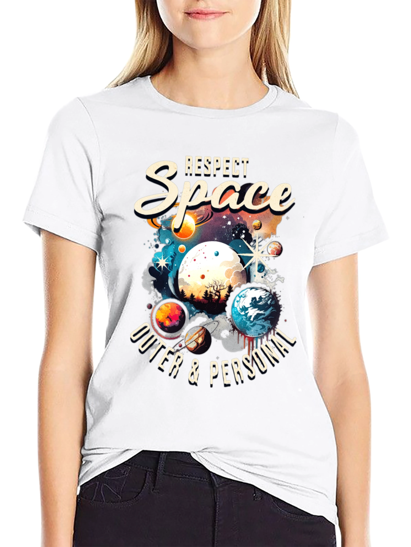 Respect Space T-Shirt - Outer & Personal Galaxy Design