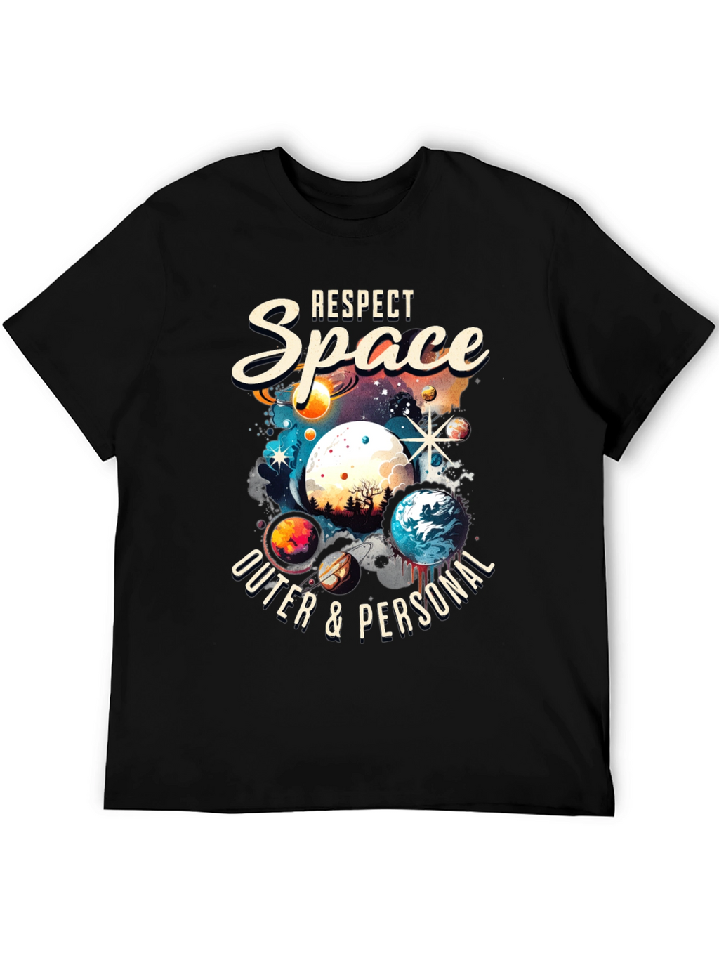 Respect Space T-Shirt - Outer & Personal Galaxy Design
