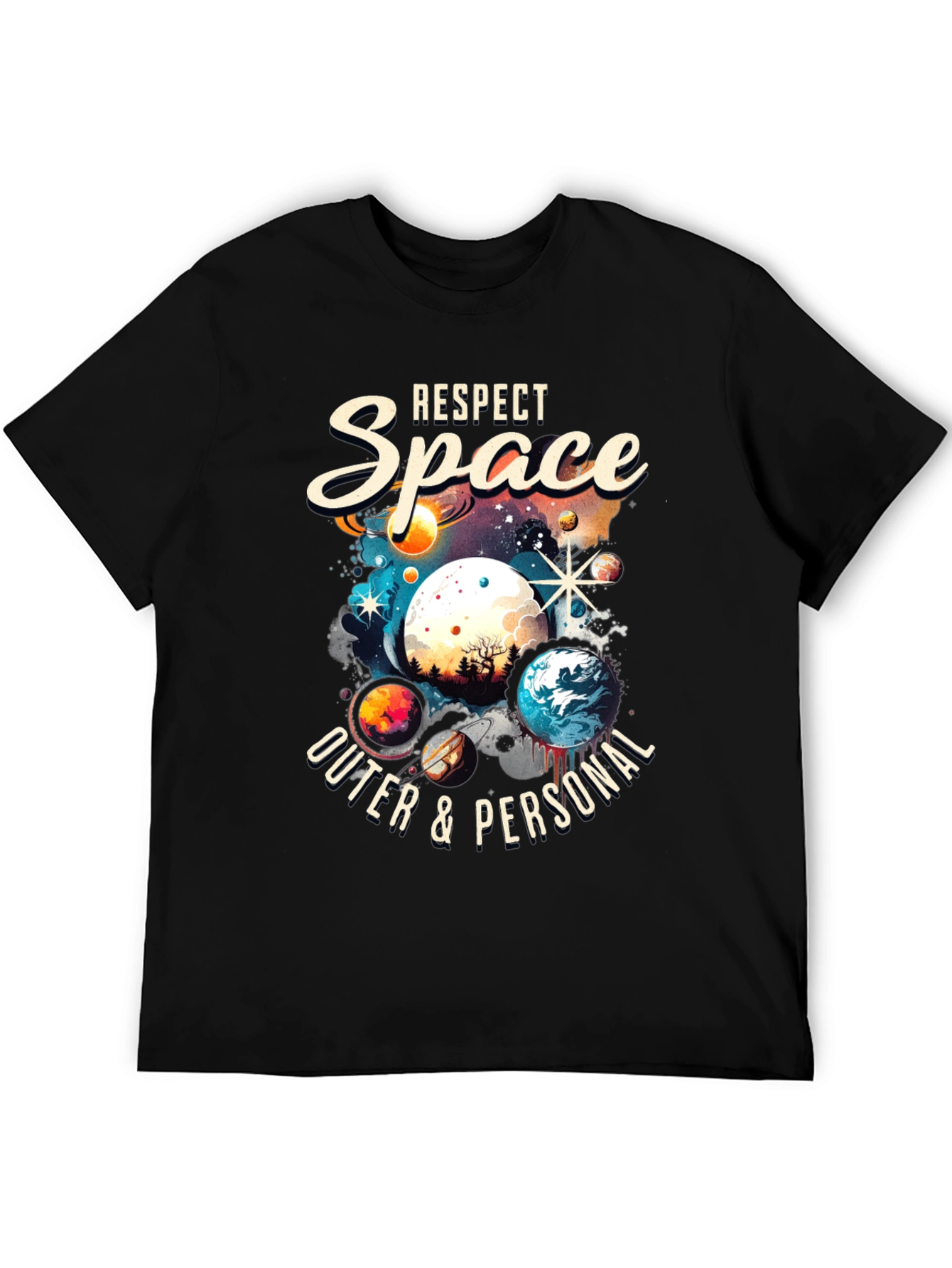 Respect Space T-Shirt - Outer & Personal Galaxy Design