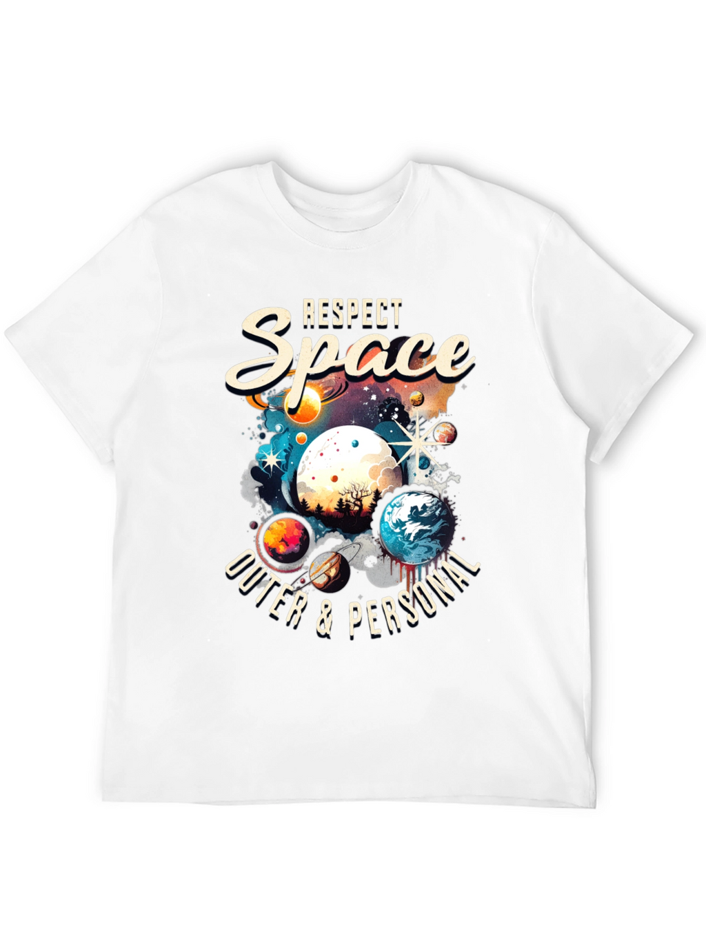 Respect Space T-Shirt - Outer & Personal Galaxy Design