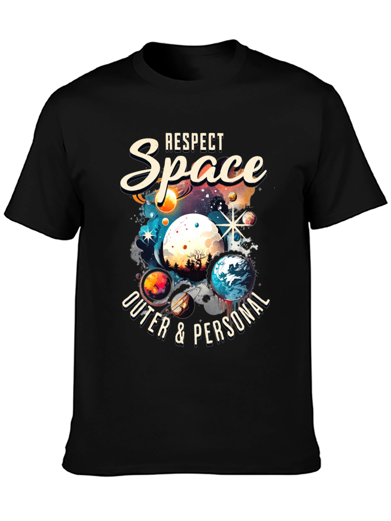 Respect Space T-Shirt - Outer & Personal Galaxy Design
