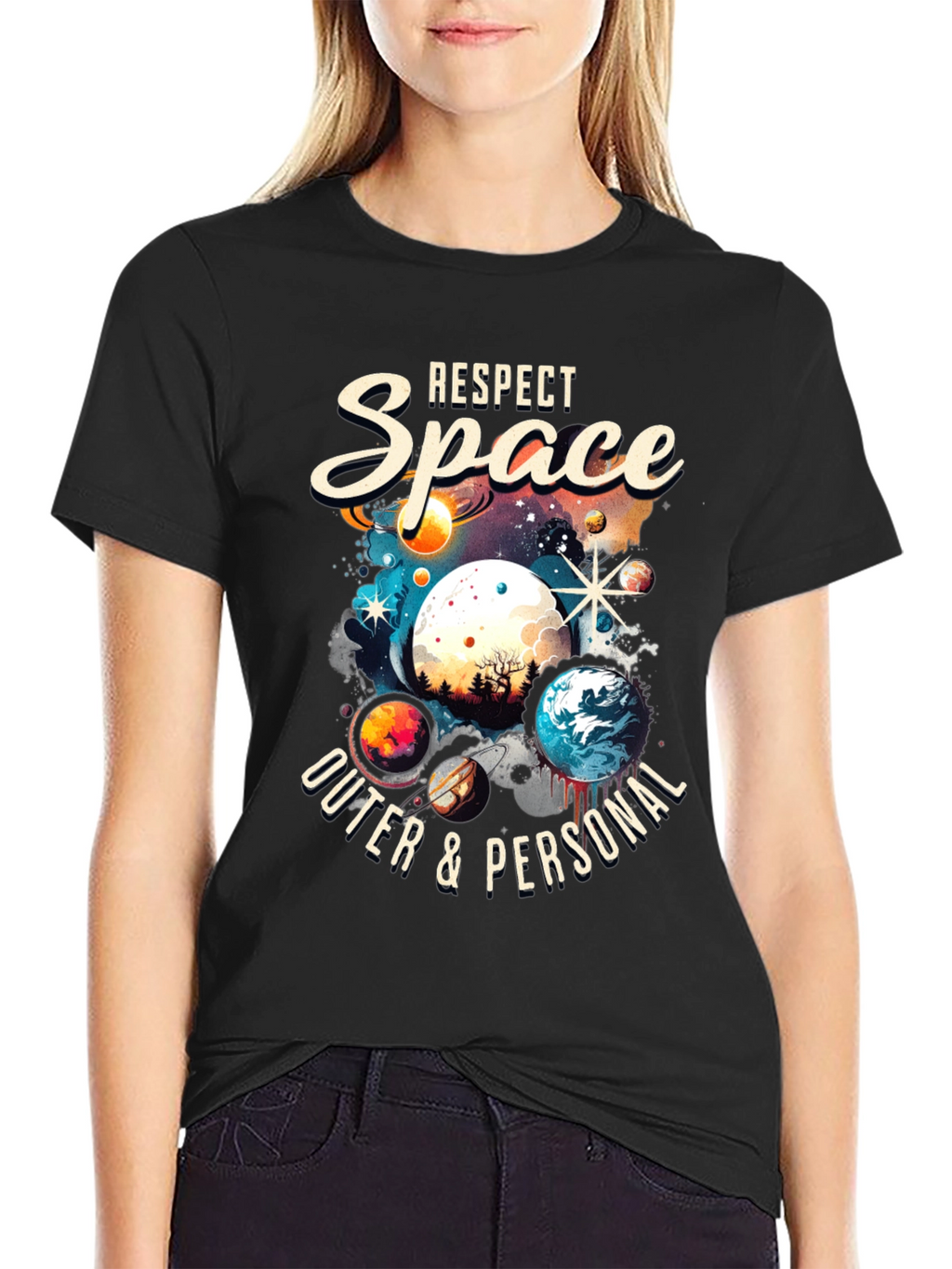 Respect Space T-Shirt - Outer & Personal Galaxy Design