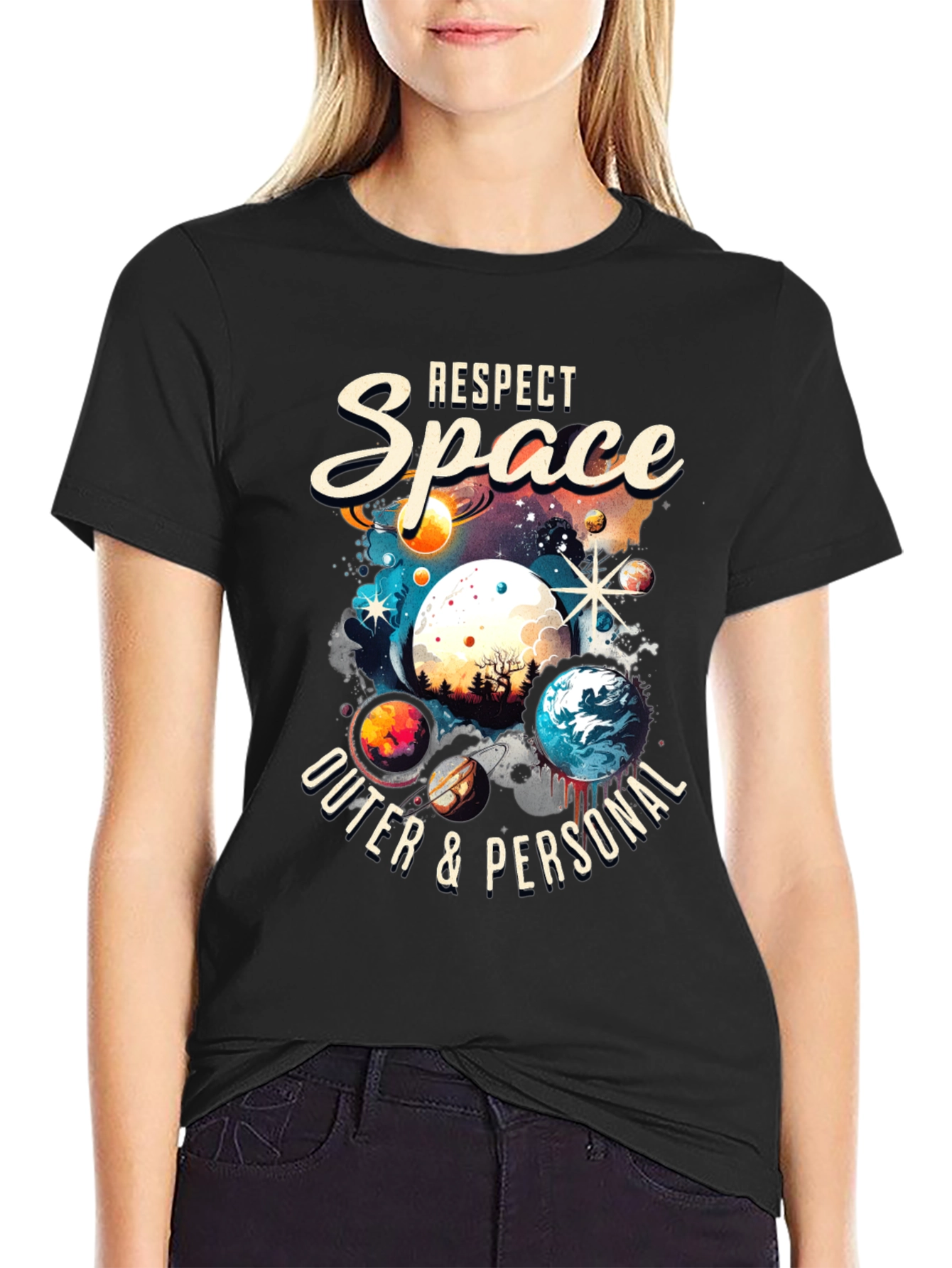 Respect Space T-Shirt - Outer & Personal Galaxy Design