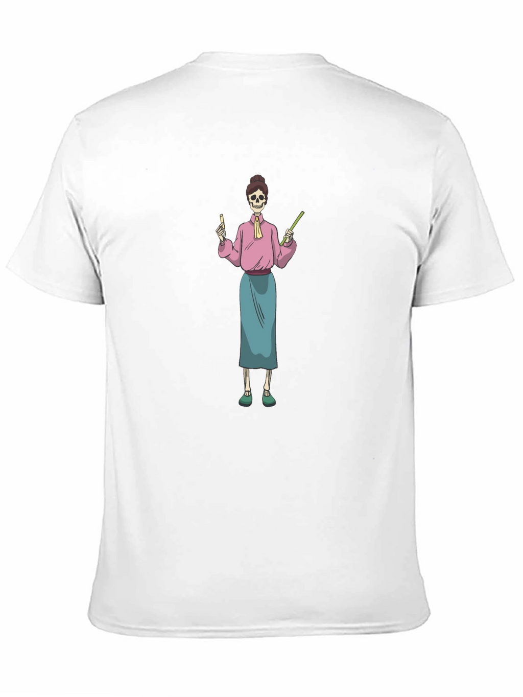 Skeleton Teacher Graphic T-Shirt