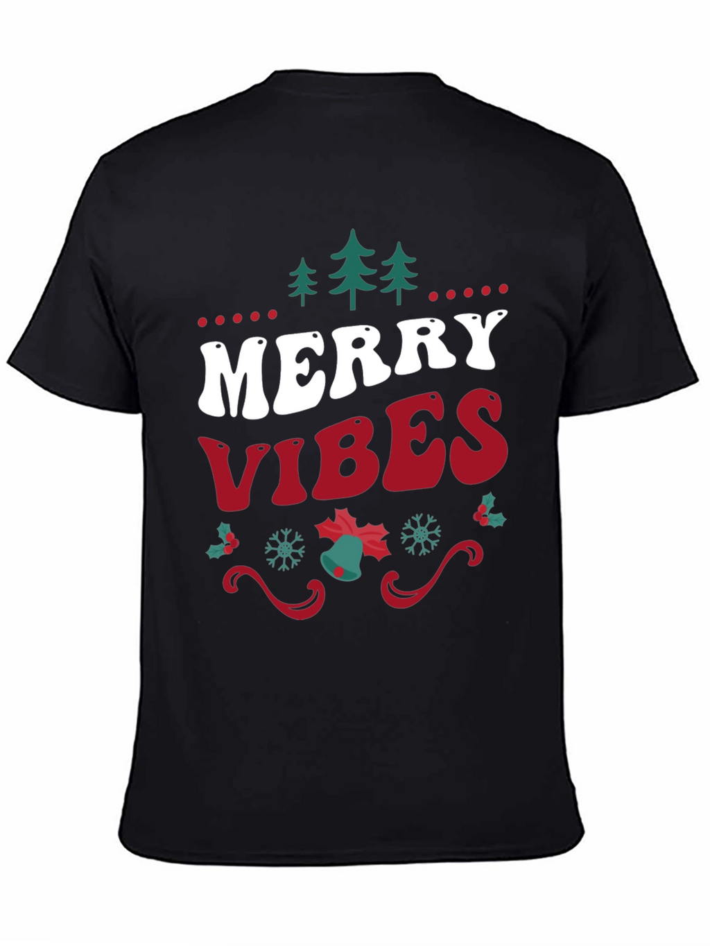 Merry Vibes Christmas Graphic Tee - Holiday Fun!