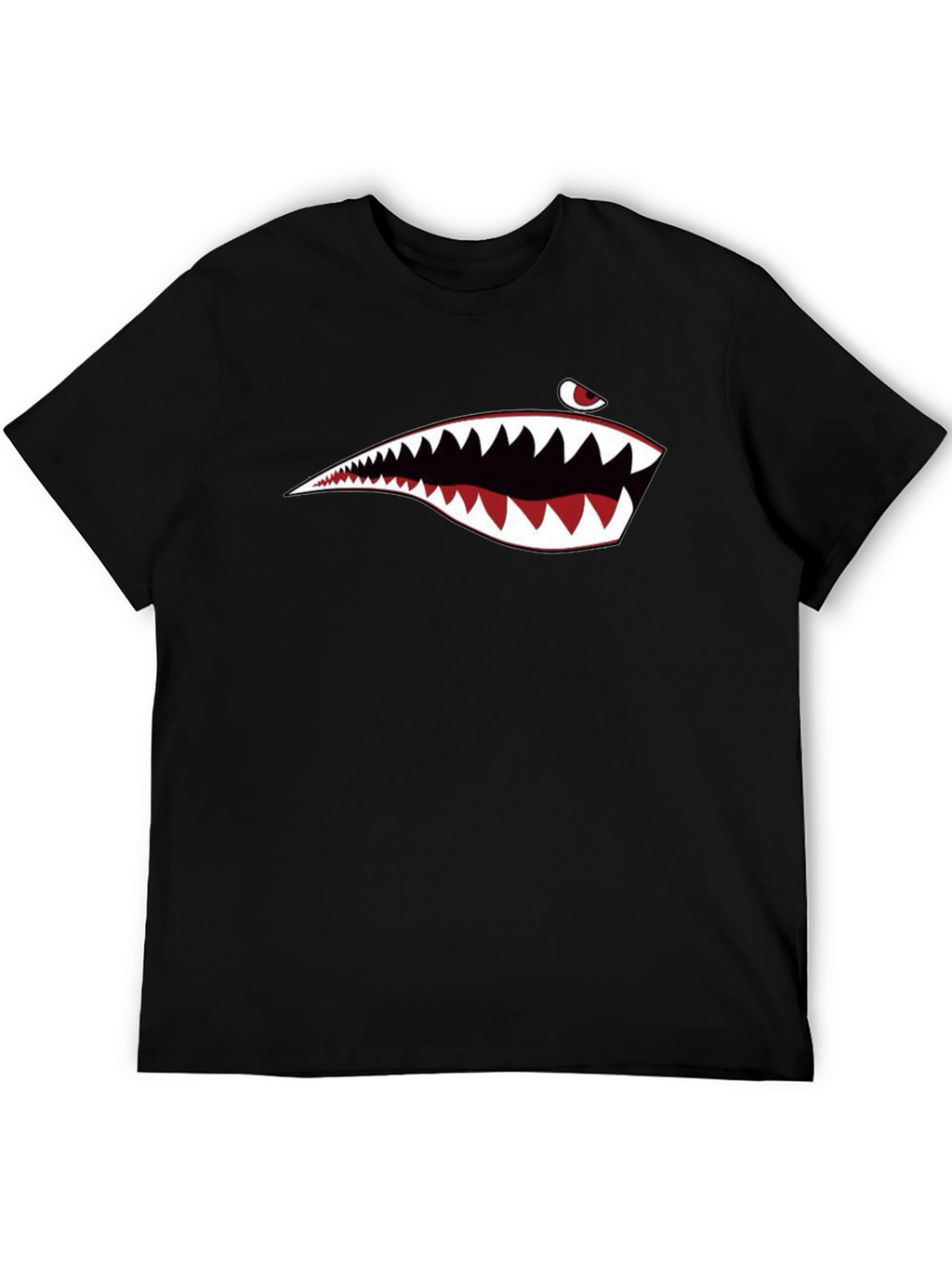 Shark Teeth Graphic Black T-Shirt