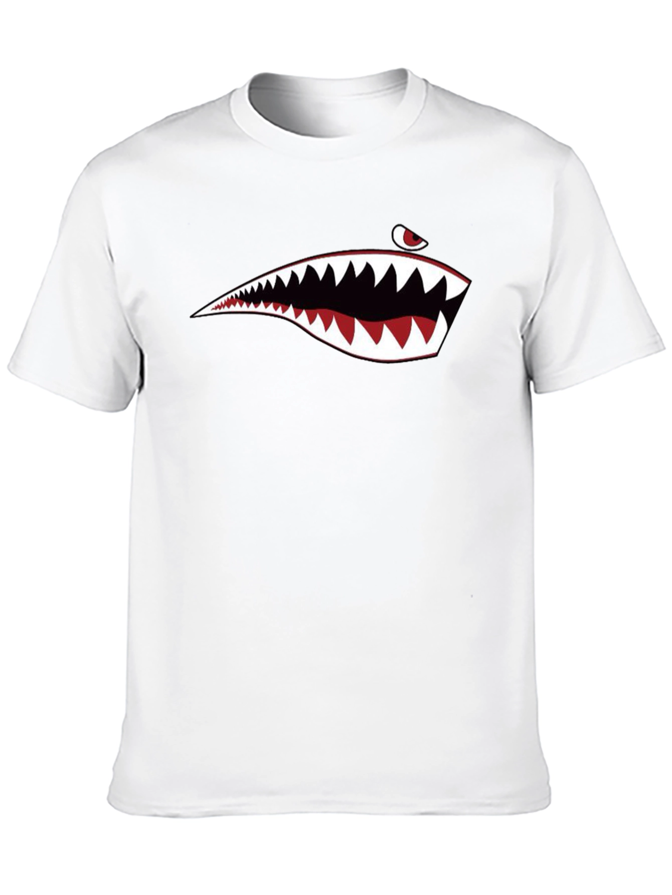 Shark Teeth Graphic Black T-Shirt