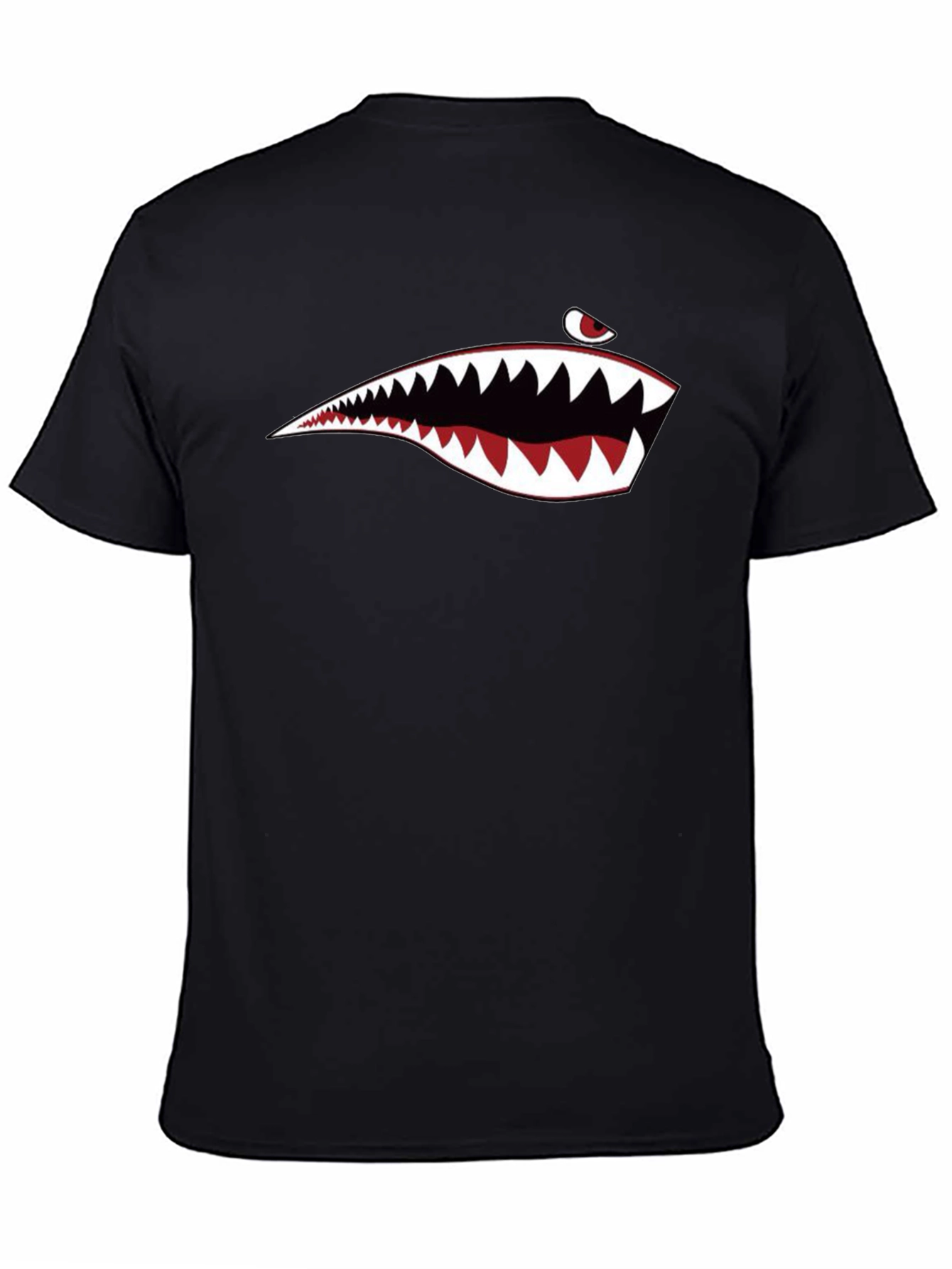 Shark Teeth Graphic Black T-Shirt