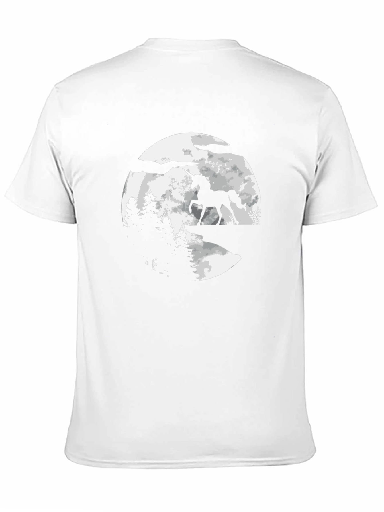 Unicorn Moon Graphic Tee - Black Cotton Blend