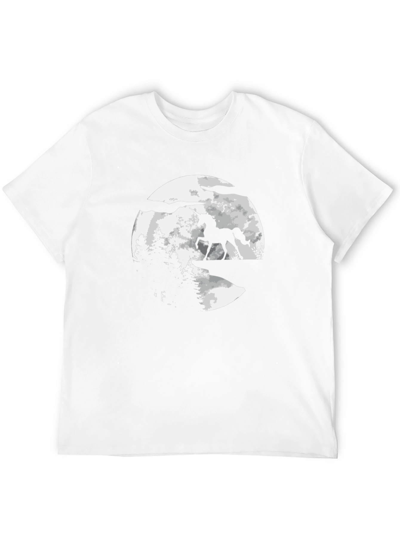Unicorn Moon Graphic Tee - Black Cotton Blend