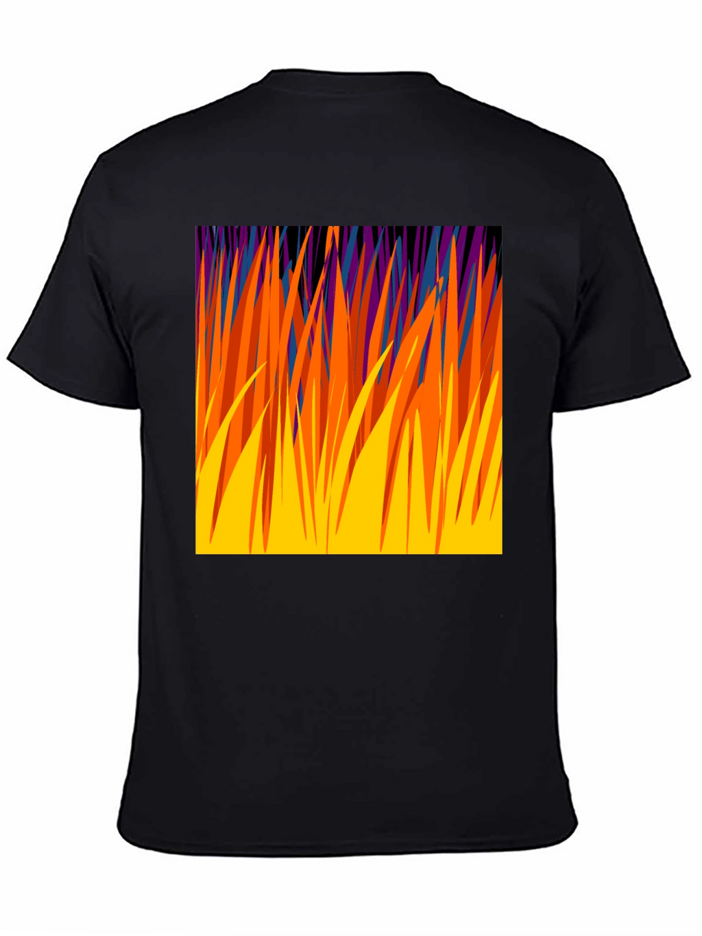Abstract Grass Graphic Tee - Modern Design T-Shirt