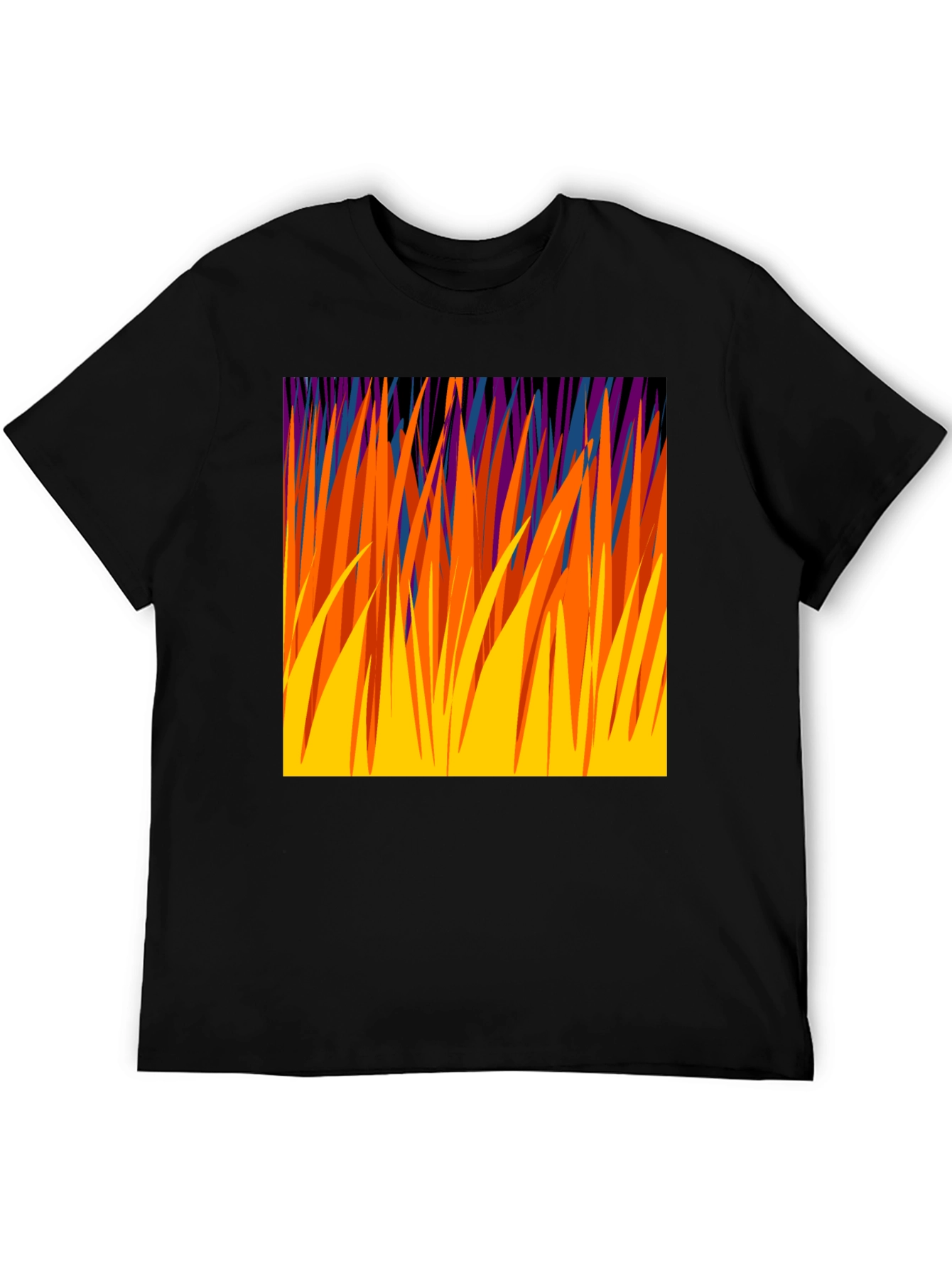 Abstract Grass Graphic Tee - Modern Design T-Shirt