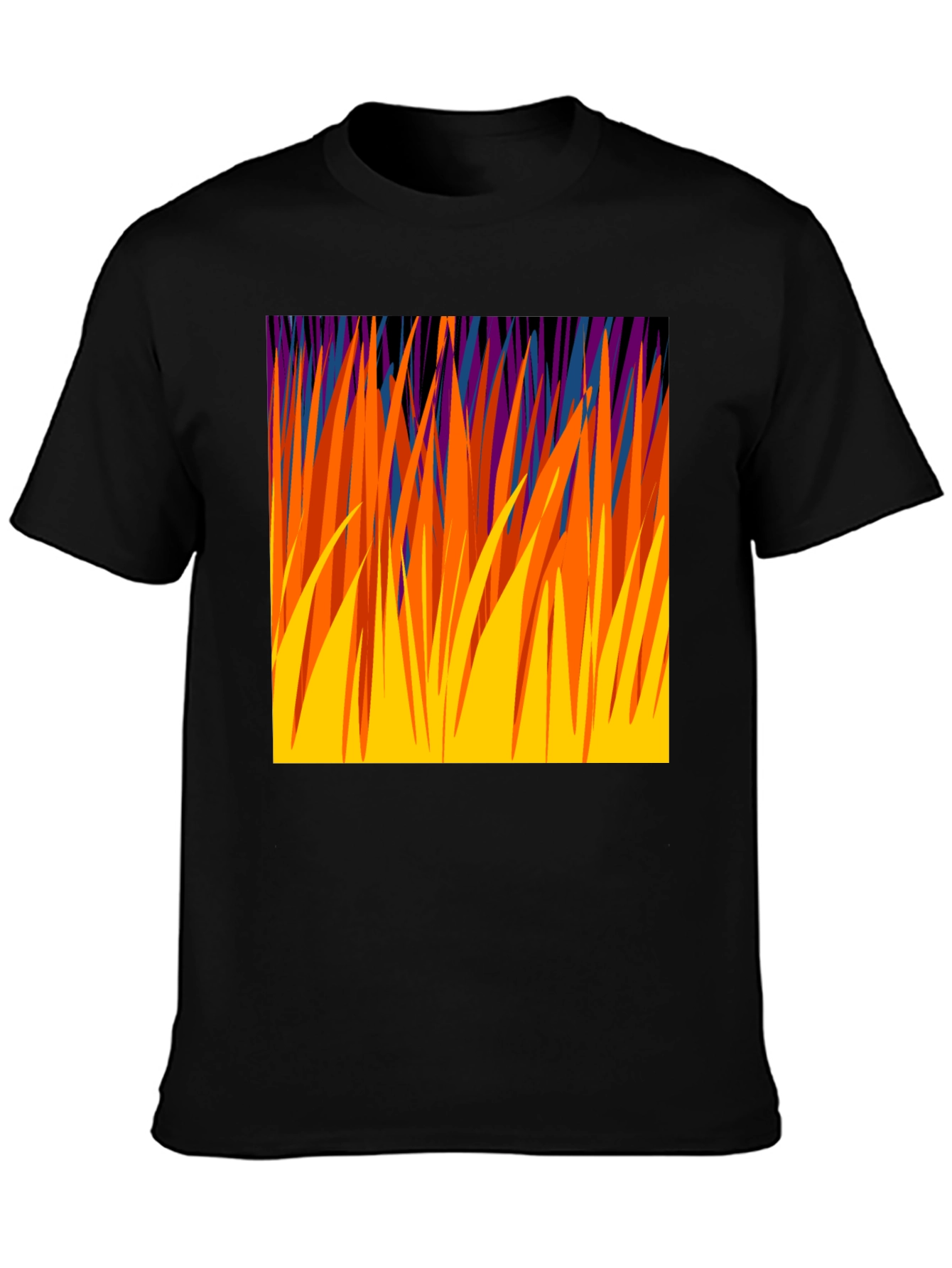 Abstract Grass Graphic Tee - Modern Design T-Shirt