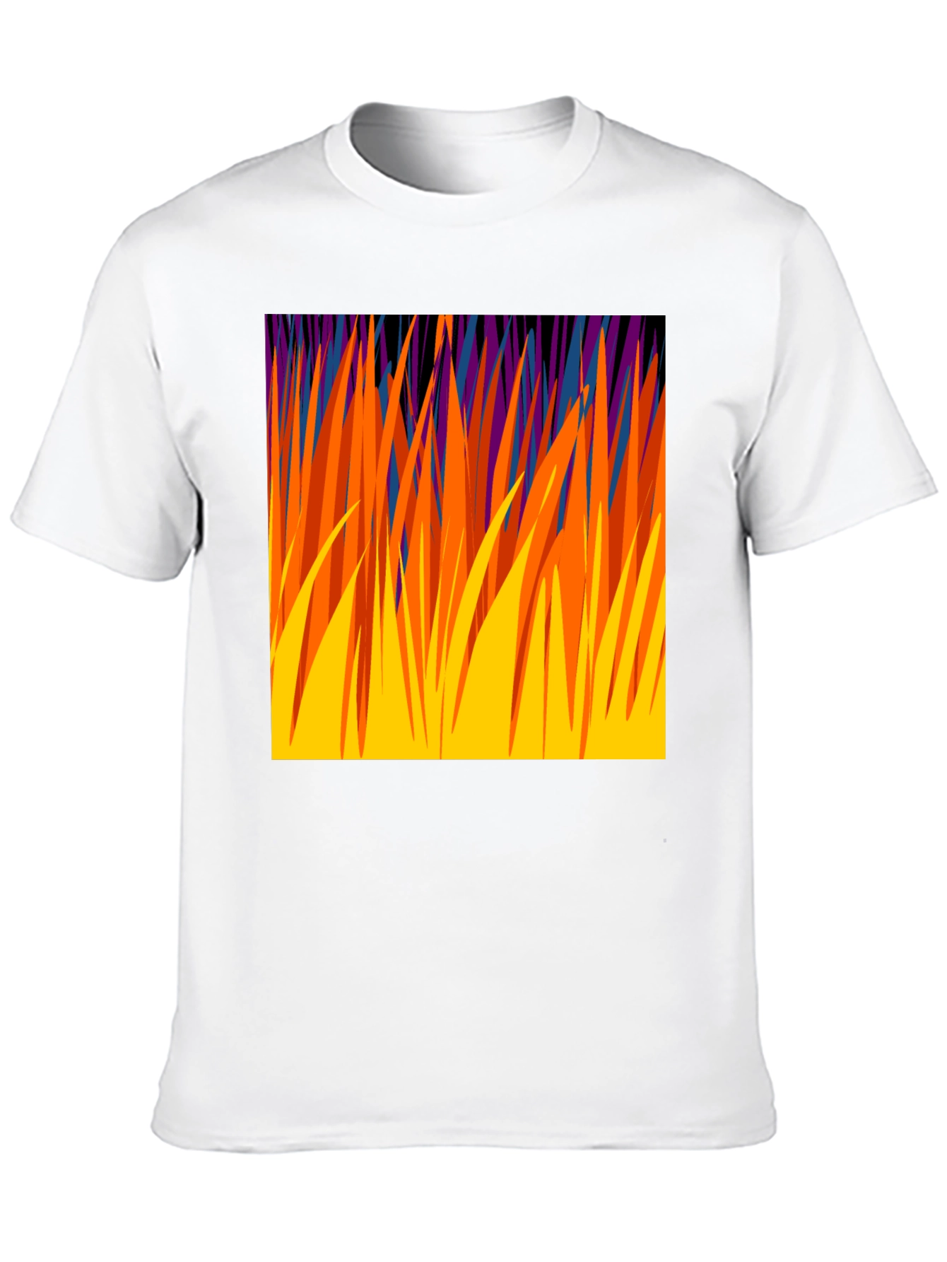 Abstract Grass Graphic Tee - Modern Design T-Shirt