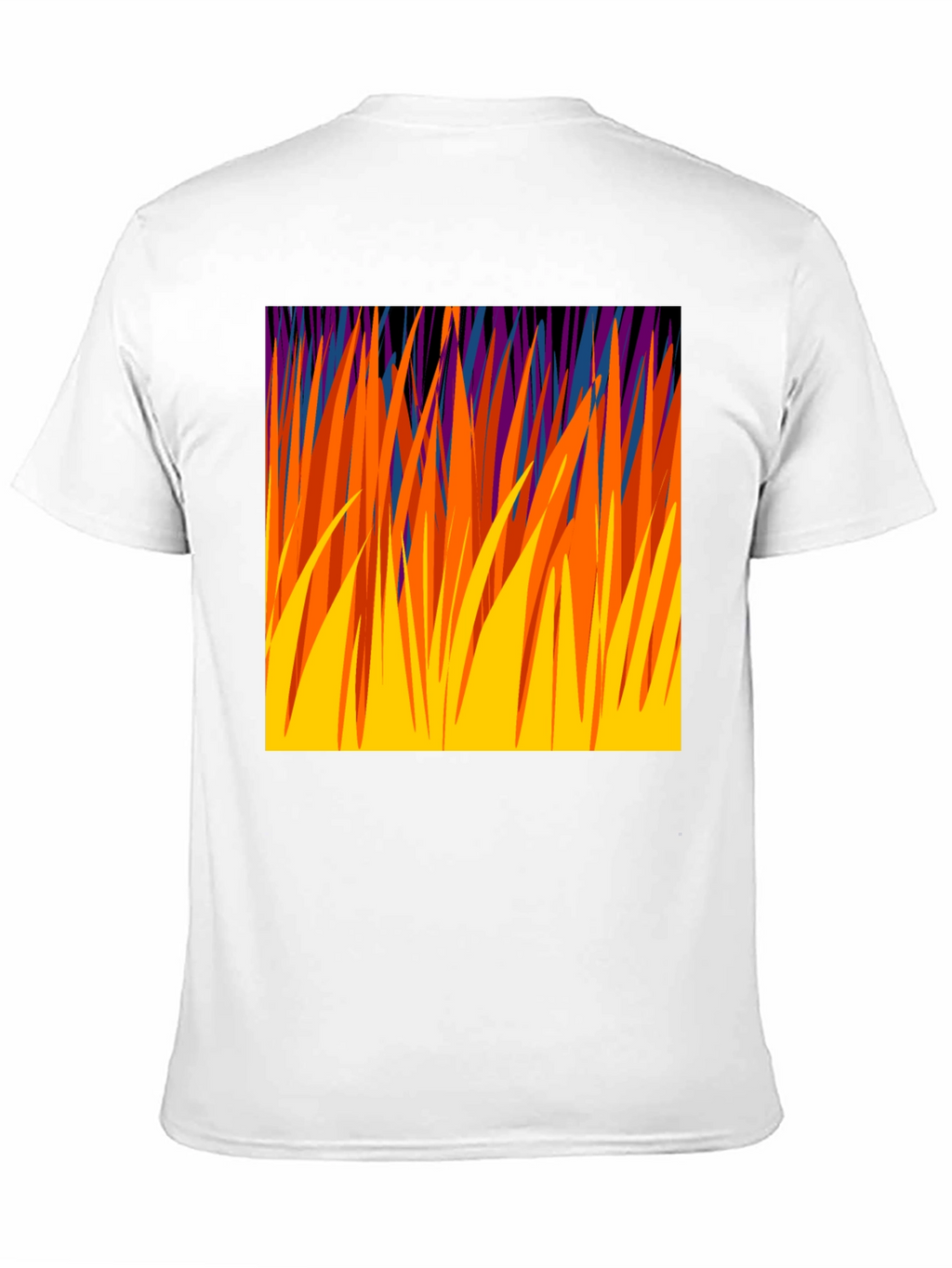 Abstract Grass Graphic Tee - Modern Design T-Shirt