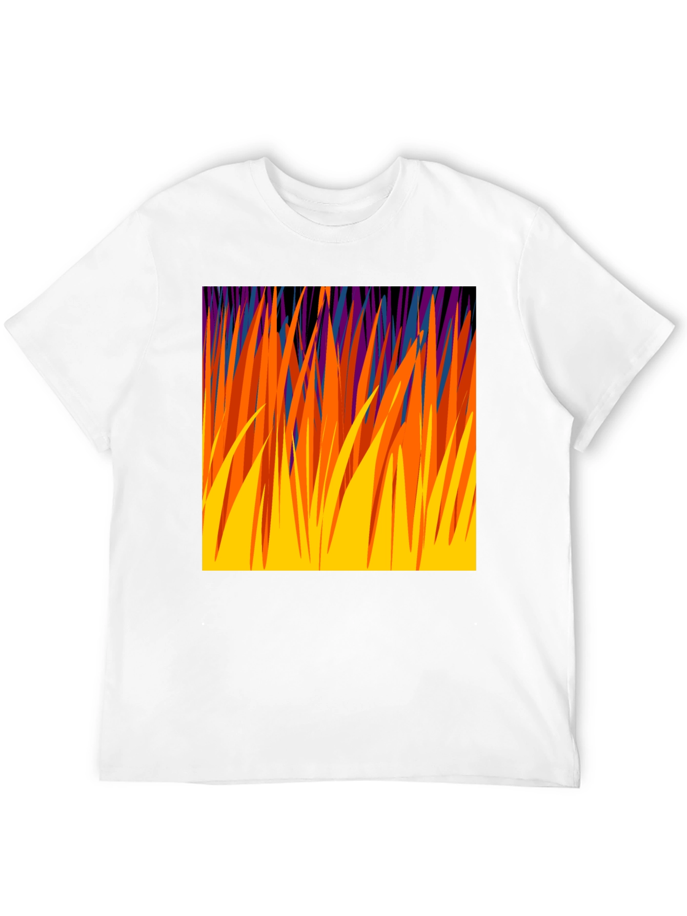 Abstract Grass Graphic Tee - Modern Design T-Shirt