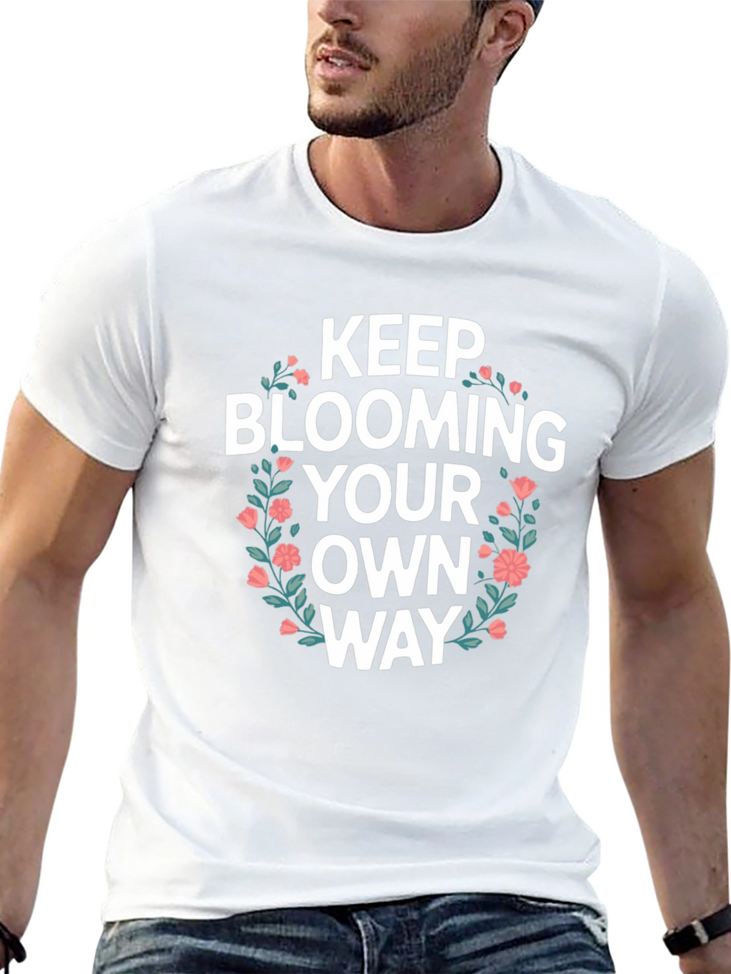 Keep Blooming T-Shirt - Floral Design