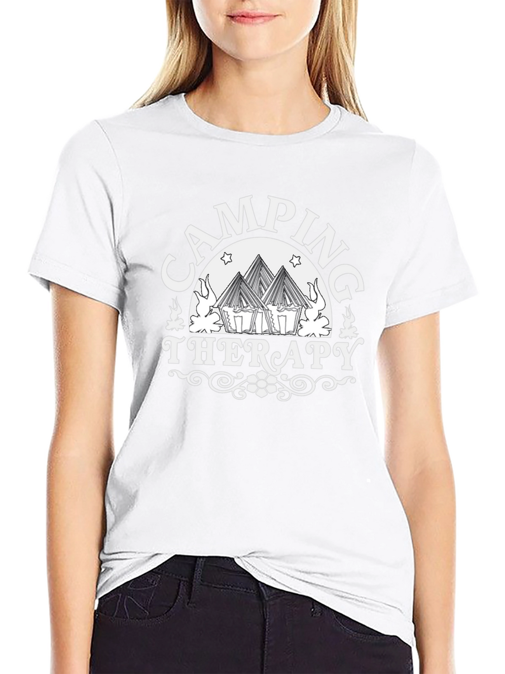 Camping Therapy Graphic Tee
