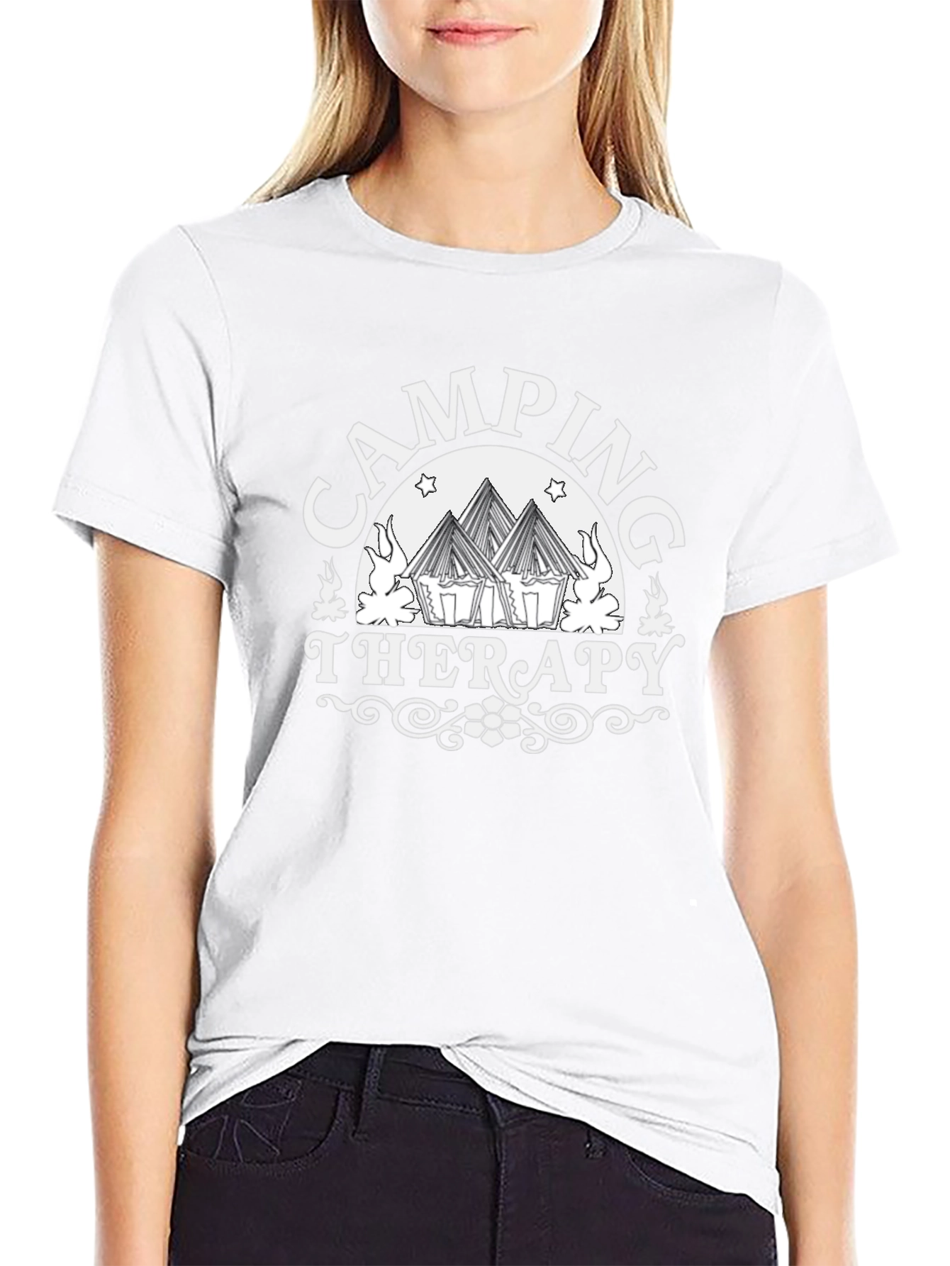 Camping Therapy Graphic Tee