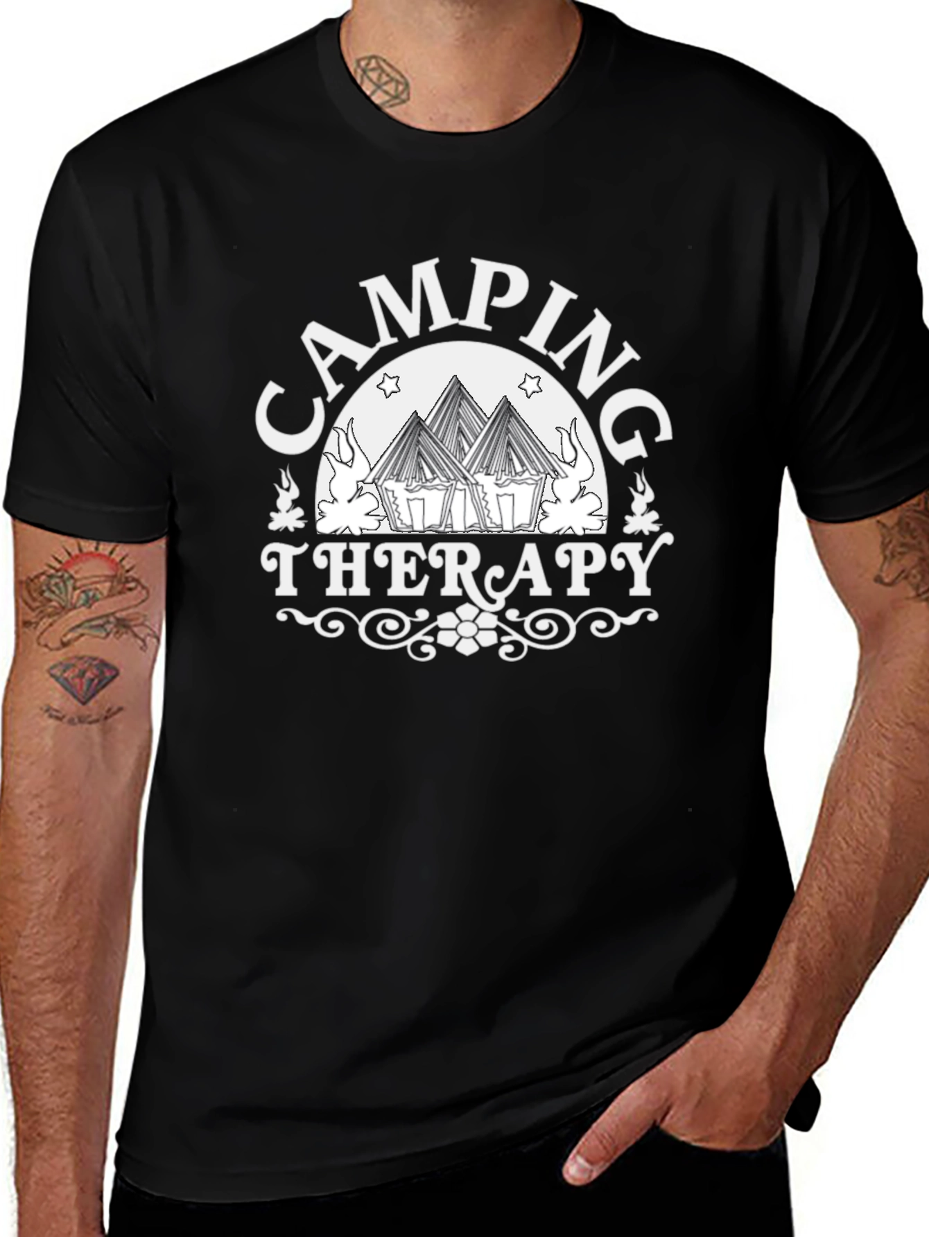 Camping Therapy Graphic Tee
