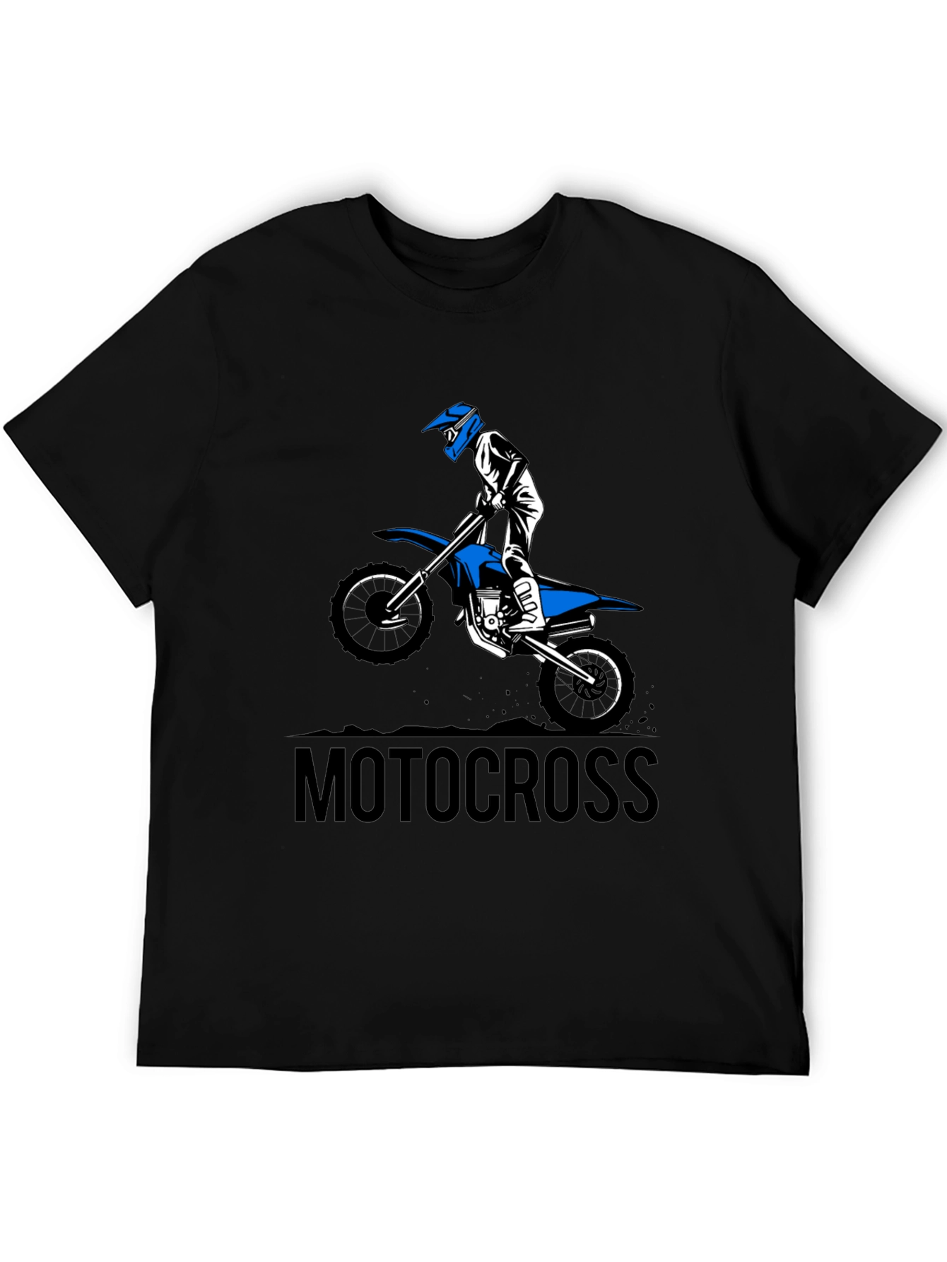 Mens Black Motocross Graphic Tee