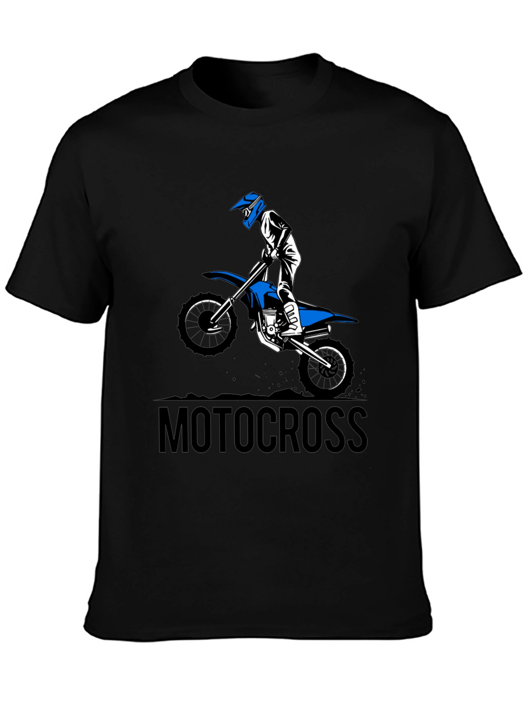 Mens Black Motocross Graphic Tee