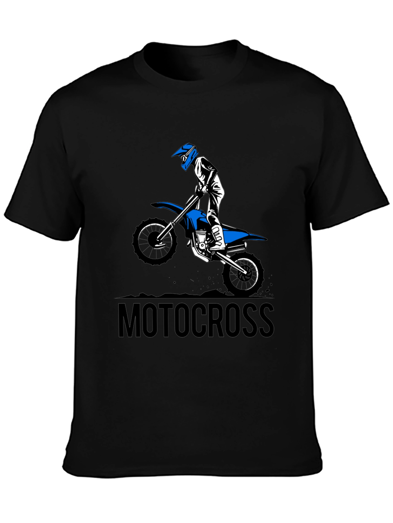 Mens Black Motocross Graphic Tee