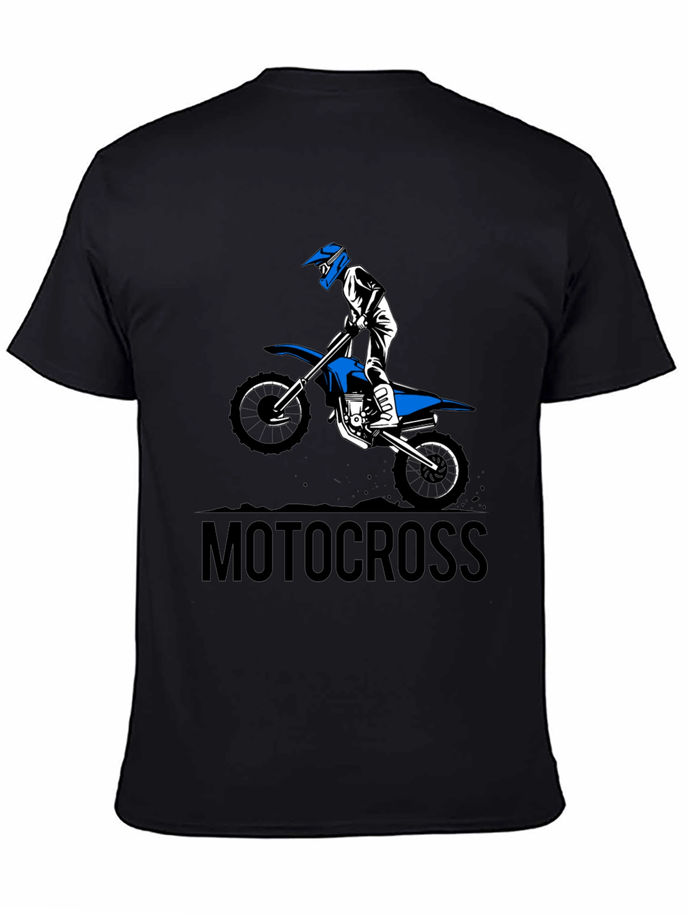 Mens Black Motocross Graphic Tee