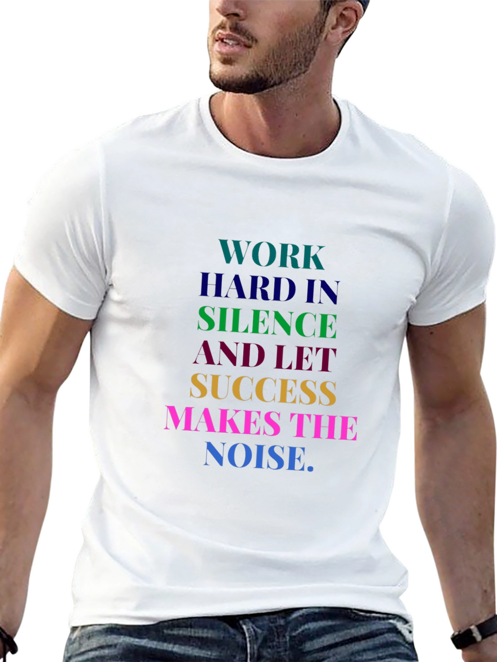 Motivational Work Hard Graphic T-Shirt