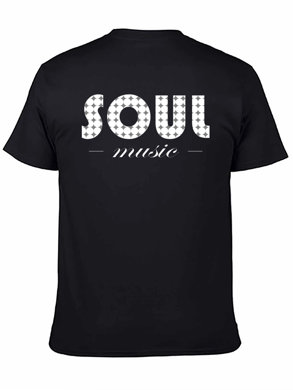 Soul Music Graphic Print Black T-Shirt