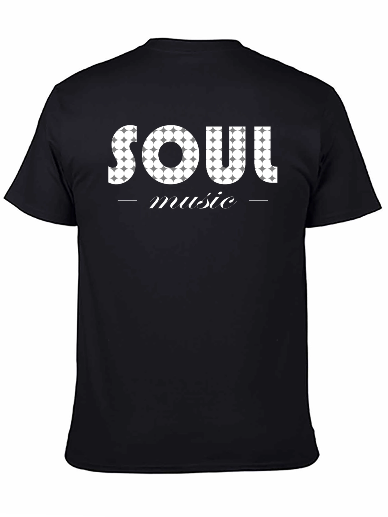 Soul Music Graphic Print Black T-Shirt