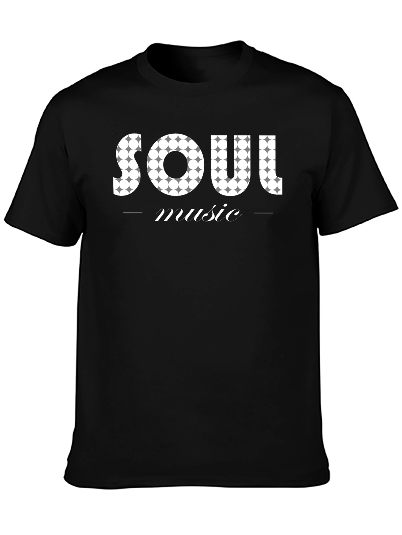 Soul Music Graphic Print Black T-Shirt