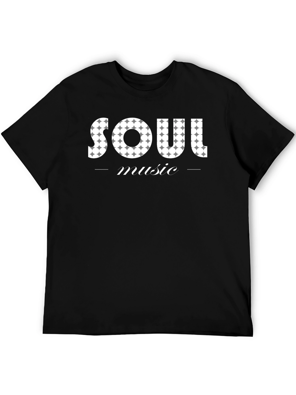 Soul Music Graphic Print Black T-Shirt
