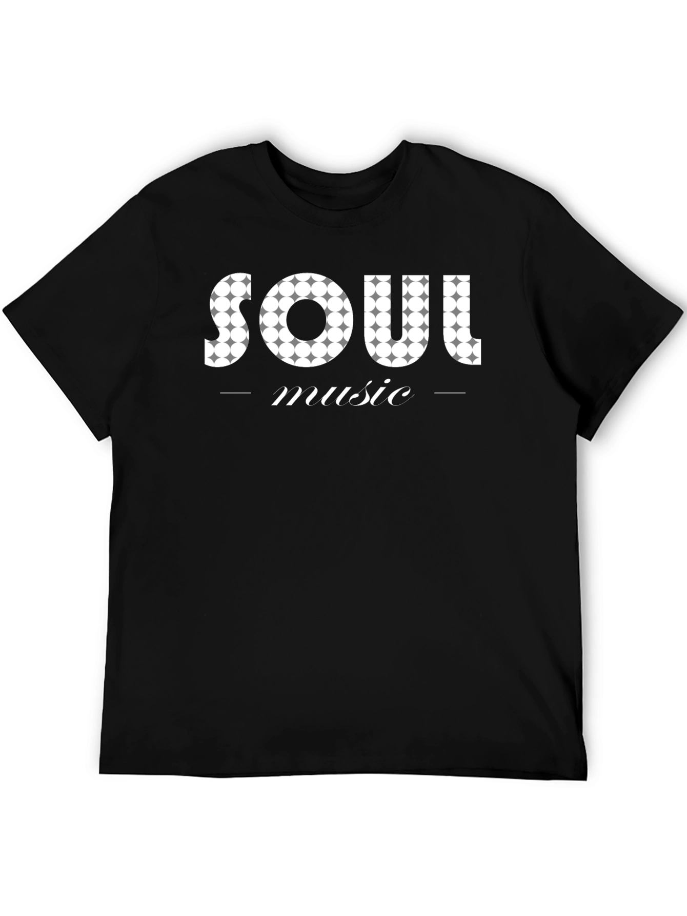 Soul Music Graphic Print Black T-Shirt