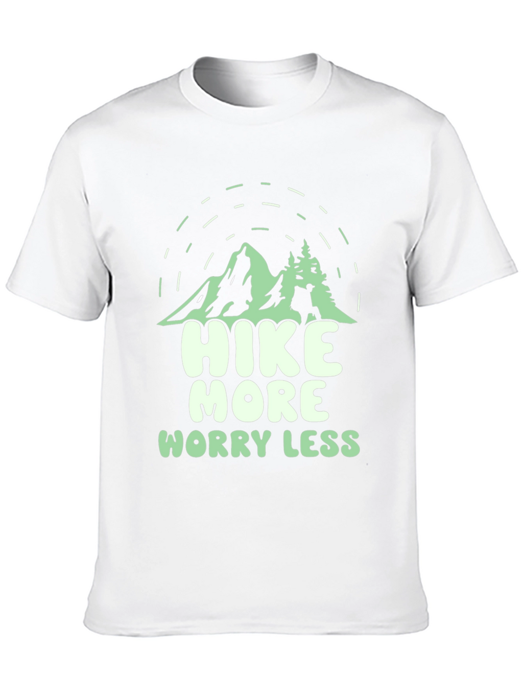 Hike More Worry Less Black Graphic Tee