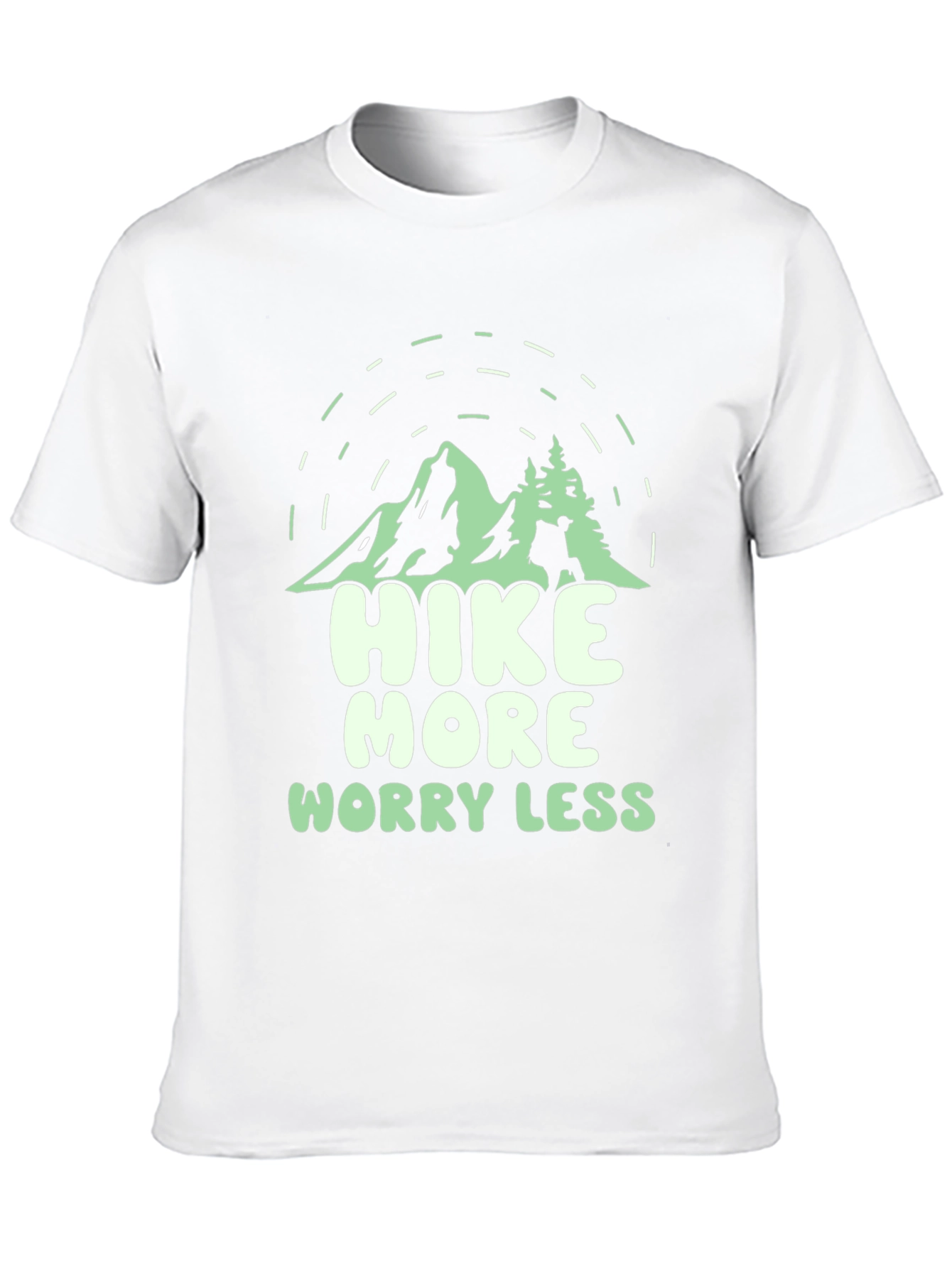Hike More Worry Less Black Graphic Tee