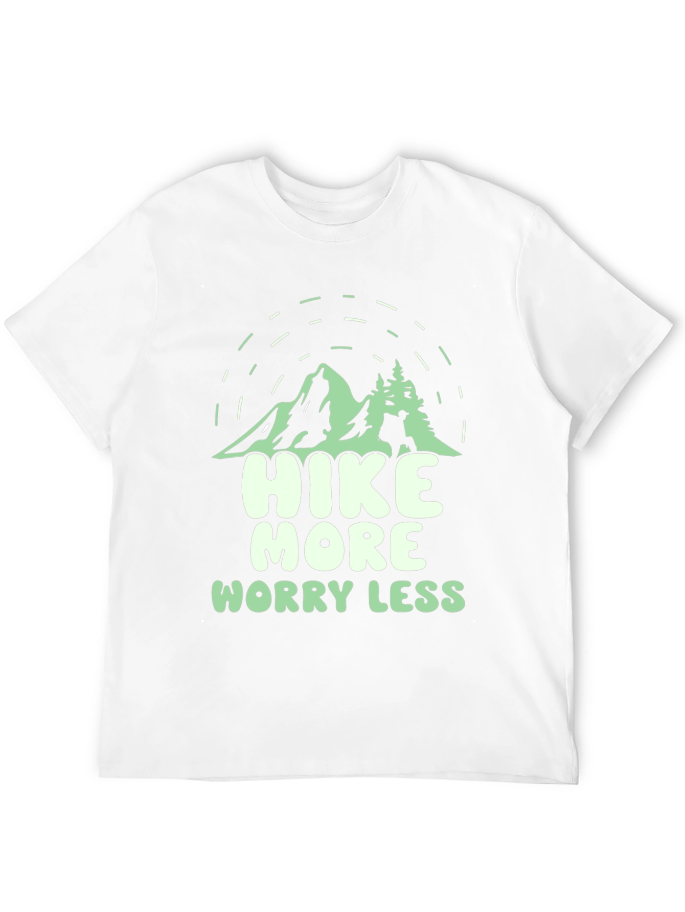 Hike More Worry Less Black Graphic Tee
